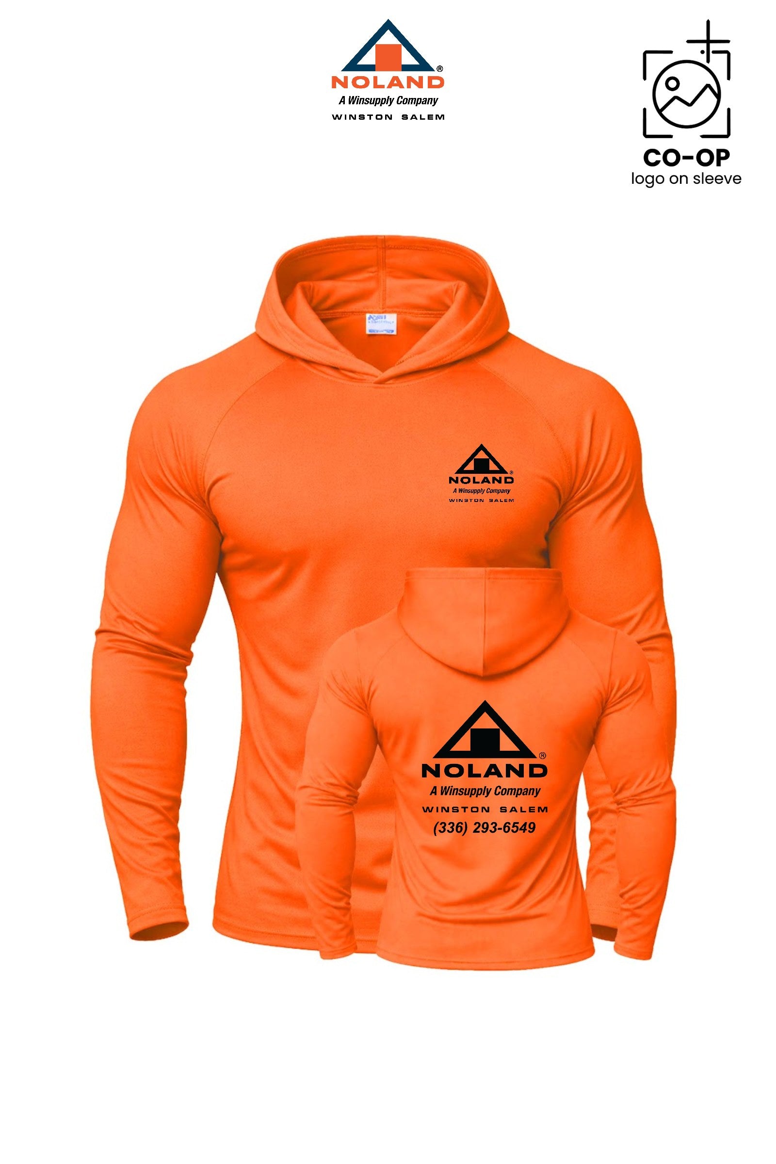 Port & Co™ Performance Pullover Hooded UPF50 Tee - Winston Salem Noland