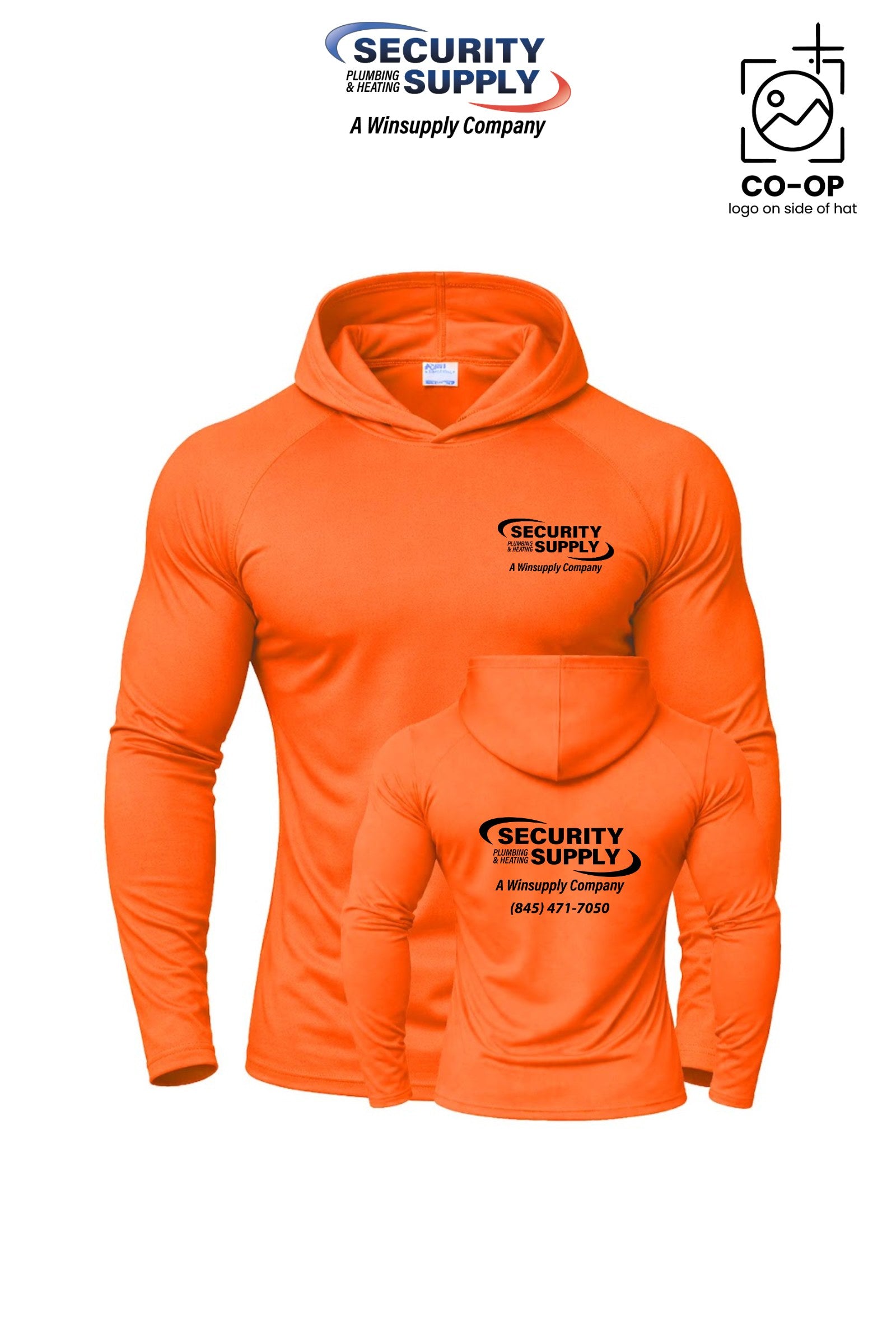Port & Co™ Performance Pullover Hooded UPF50 Tee - Security Plumbing & Heating Supply - Poughkeepsie, NY