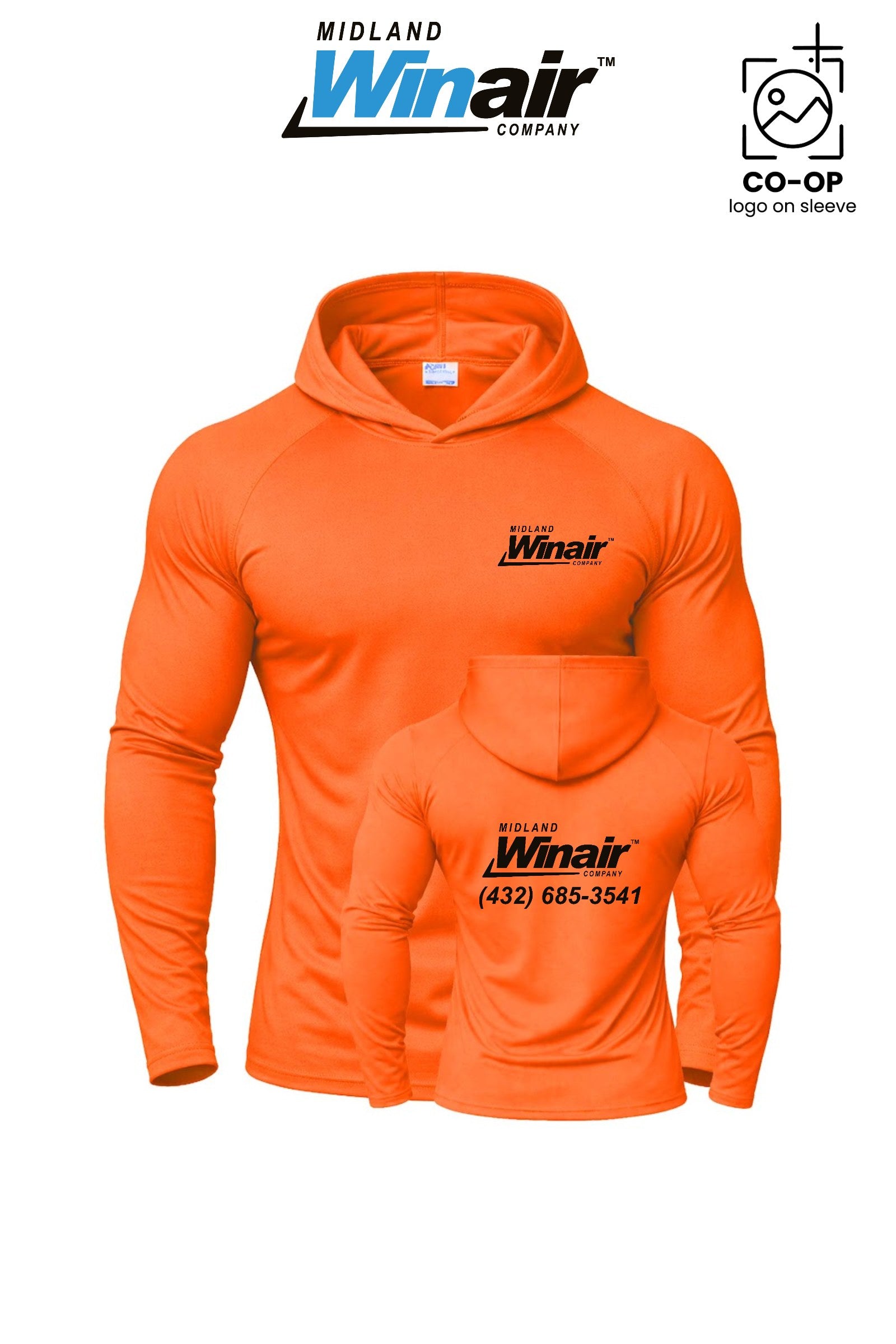 Port & Co™ Performance Pullover Hooded UPF50 Tee - Midland Winair