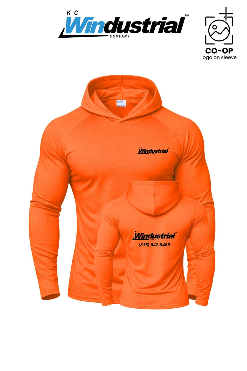 Port & Co™ Performance Pullover Hooded UPF50 Tee - KC Windustrial