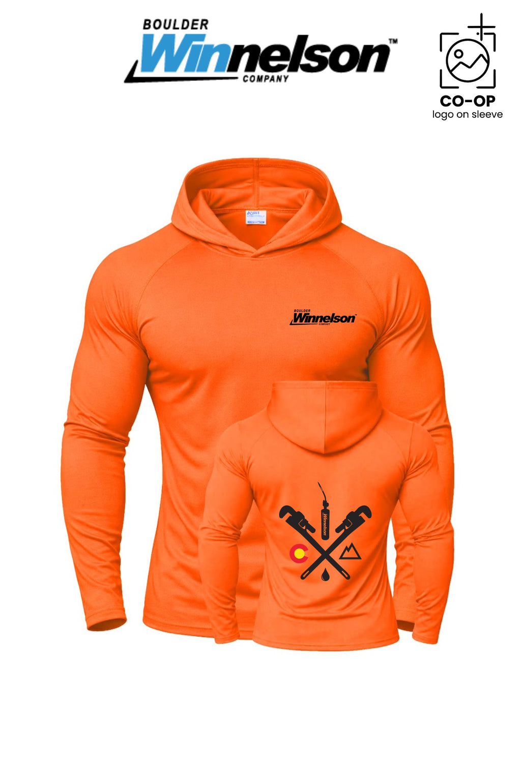 Port & Co™ Performance Pullover Hooded UPF50 Tee - Boulder Winnelson