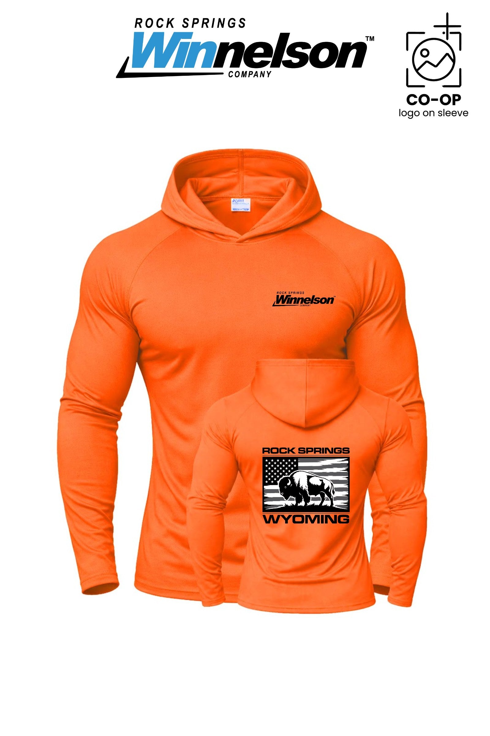 Port & Co™ Performance Pullover Hooded UPF50 Tee - Rock Springs Winnelson