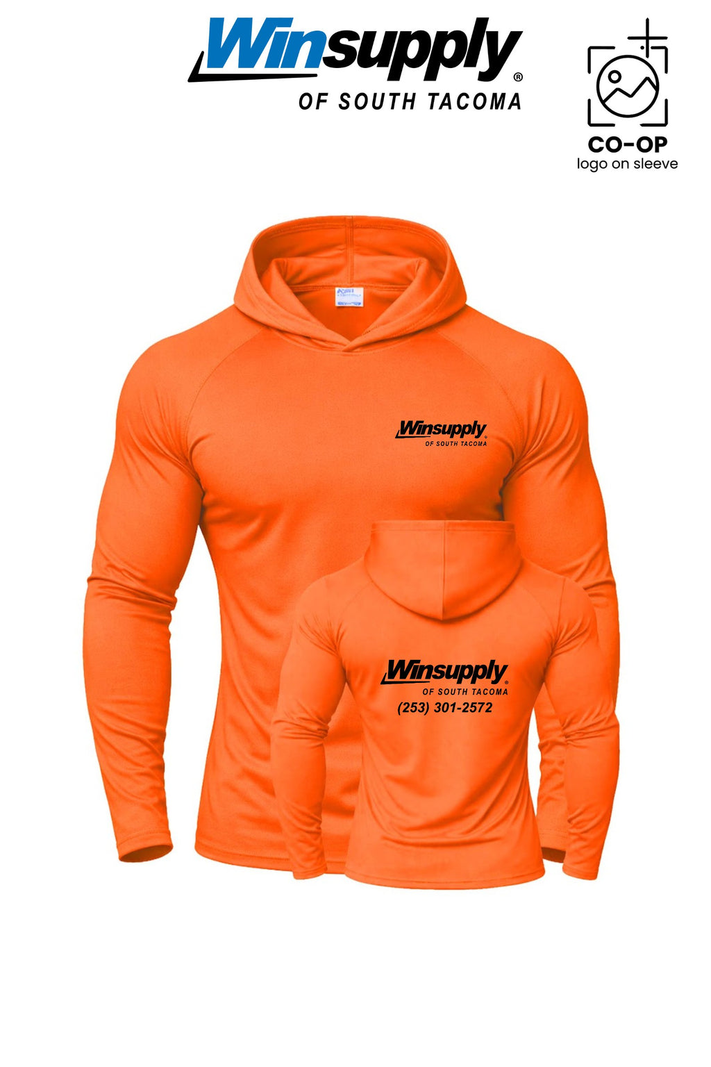 Port & Co™ Performance Pullover Hooded UPF50 Tee - Winsupply of South Tacoma