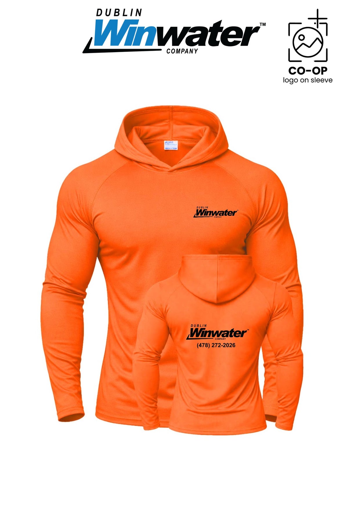 Port & Co™ Performance Pullover Hooded UPF50 Tee - Dublin Winwater