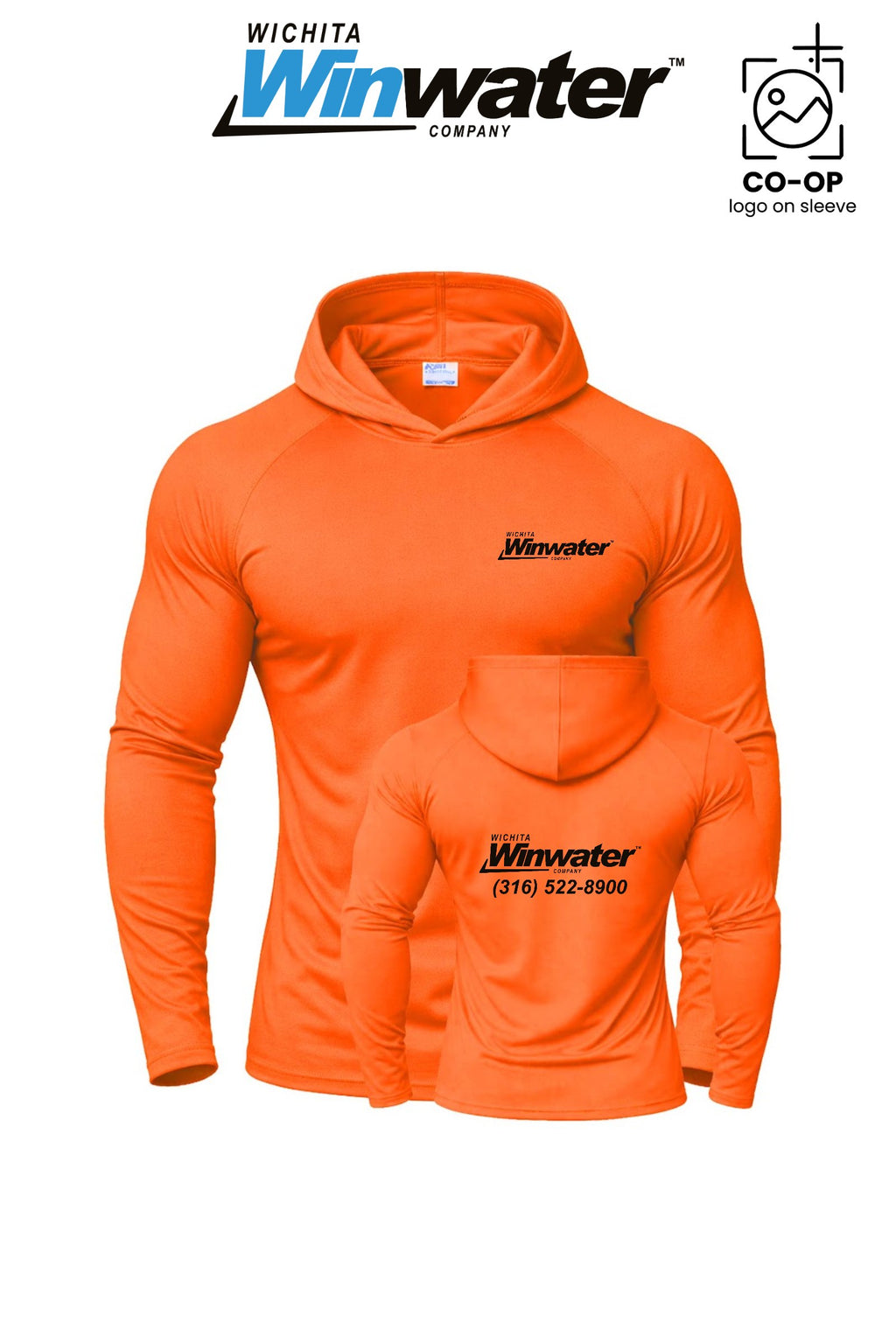 Port & Co™ Performance Pullover Hooded UPF50 Tee - Wichita Winwater