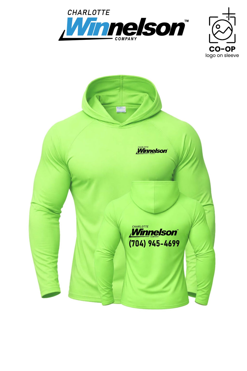 Port & Co™ Performance Pullover Hooded UPF50 Tee - Charlotte Winnelson