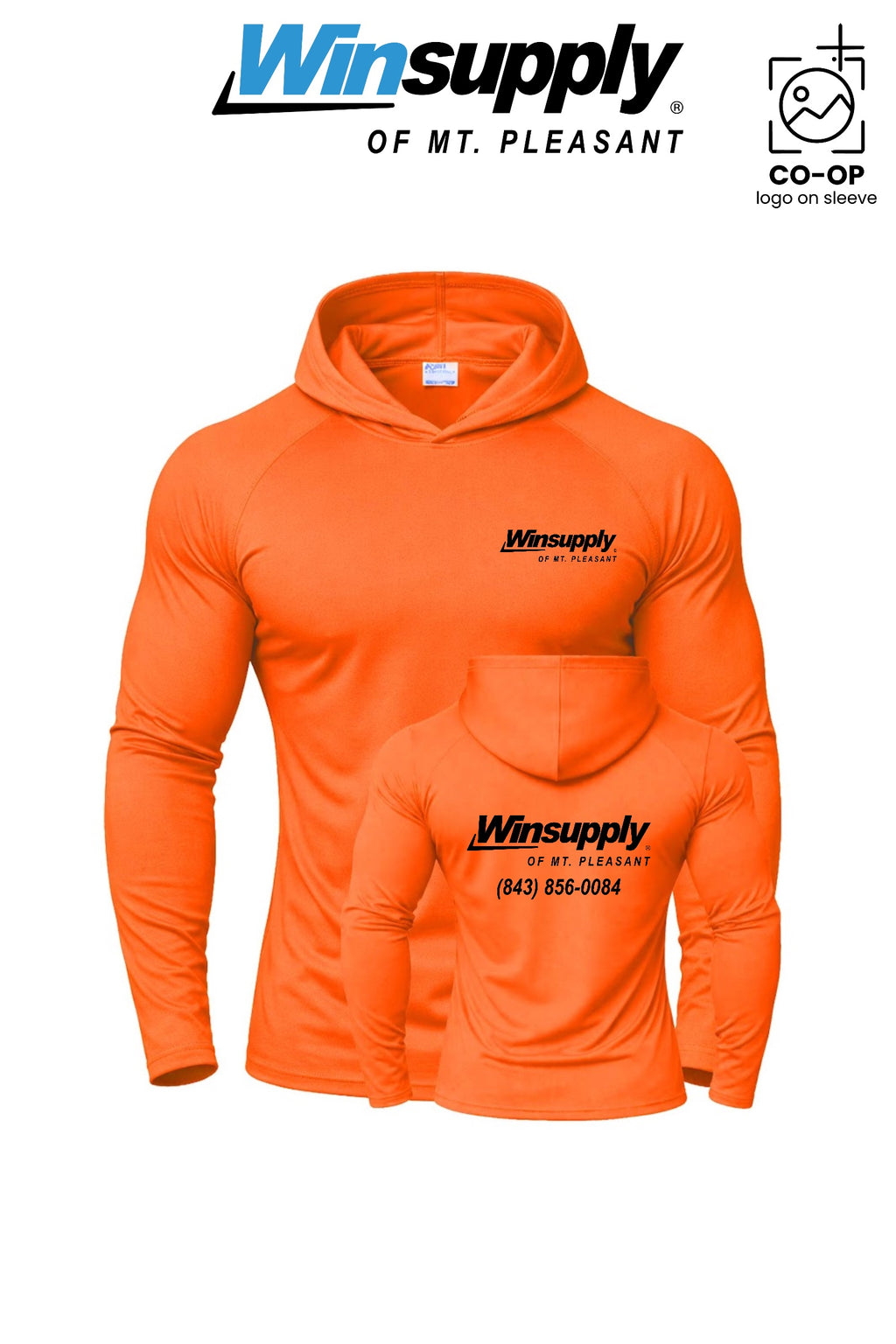 Port & Co™ Performance Pullover Hooded UPF50 Tee - Winsupply of Mt. Pleasant