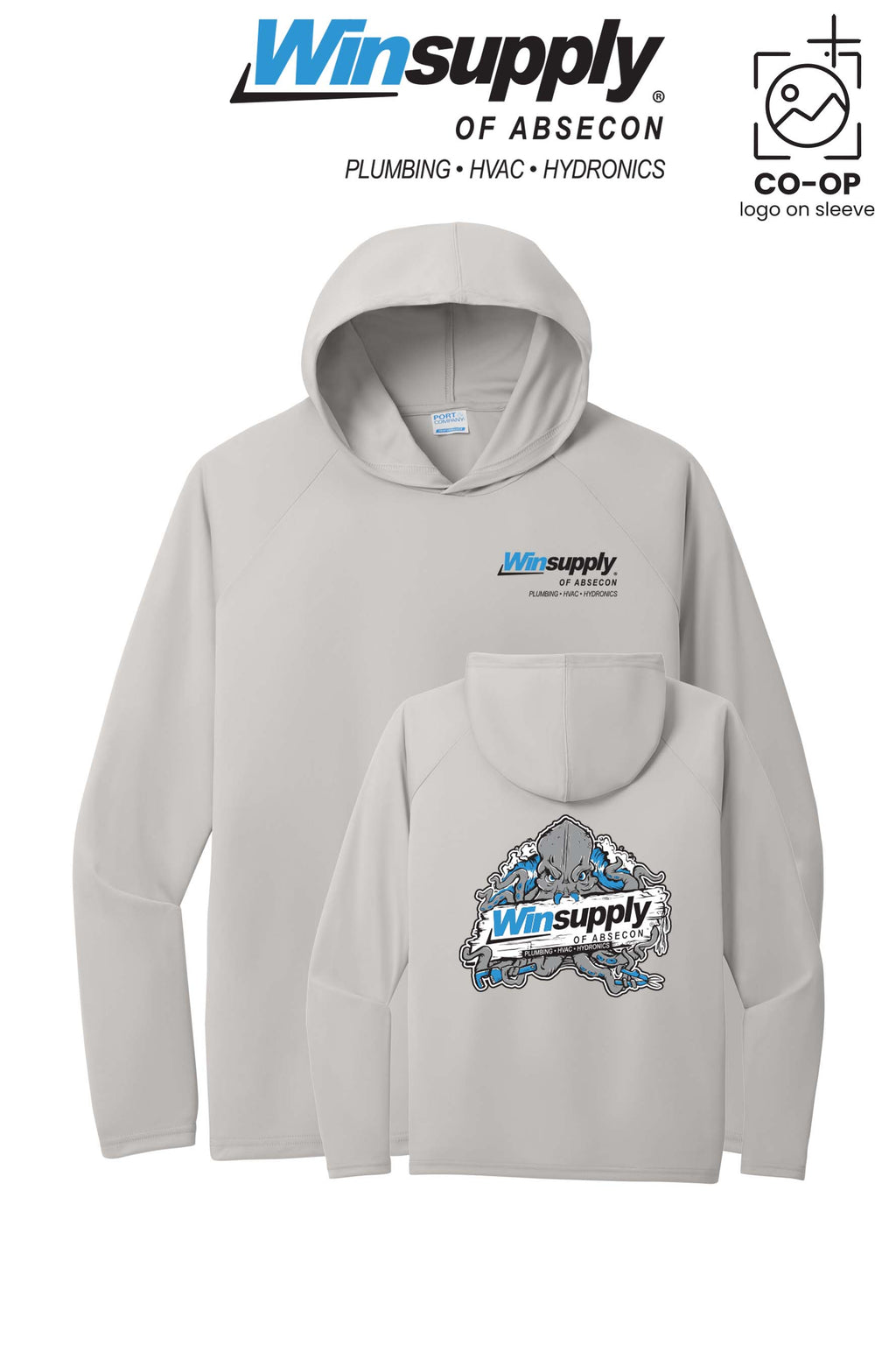 Port & Co™ Performance Pullover Hooded UPF50 Tee - Winsupply of Absecon