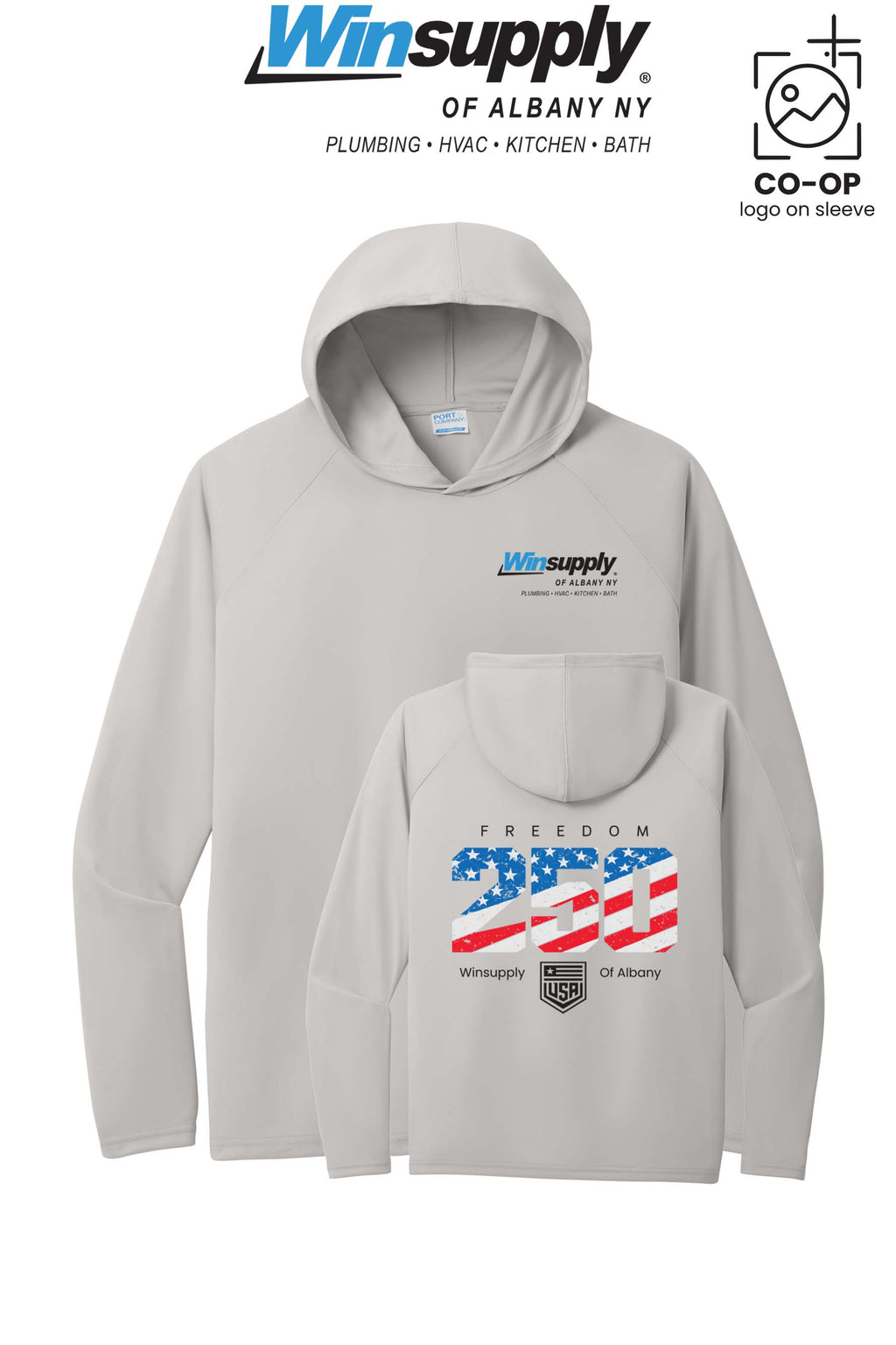 Port & Co™ Performance Pullover Hooded UPF50 Tee - Winsupply of Albany NY