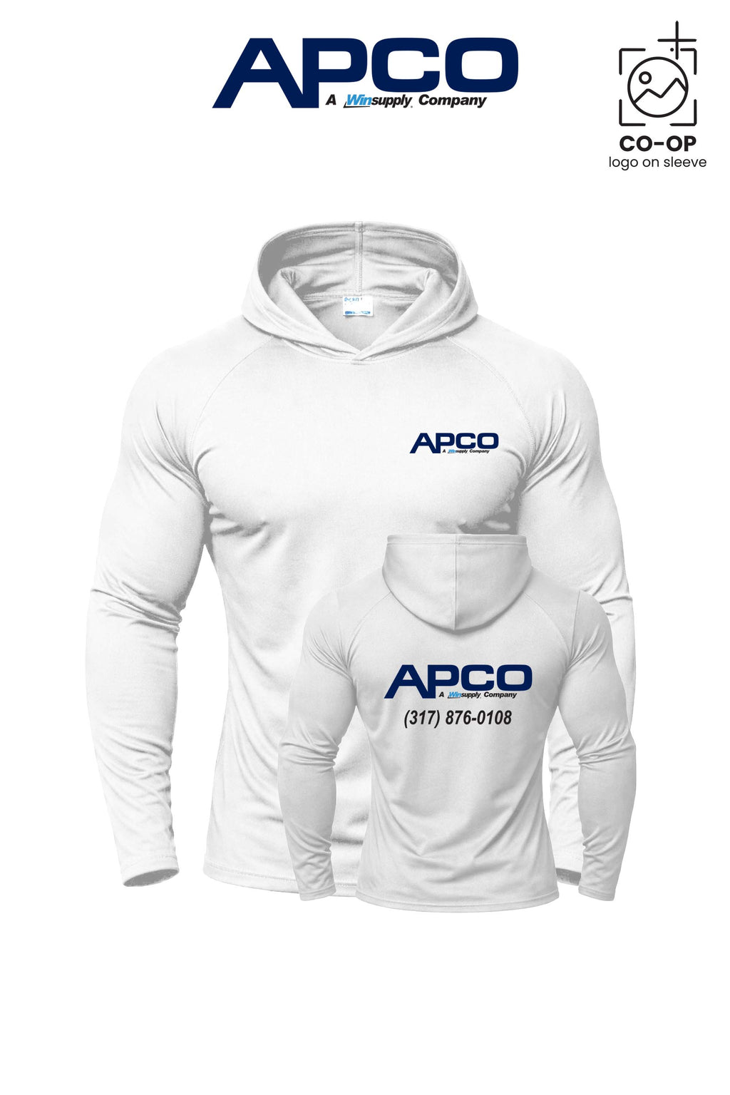 Port & Co™ Performance Pullover Hooded UPF50 Tee - APCO Supply - Indianapolis