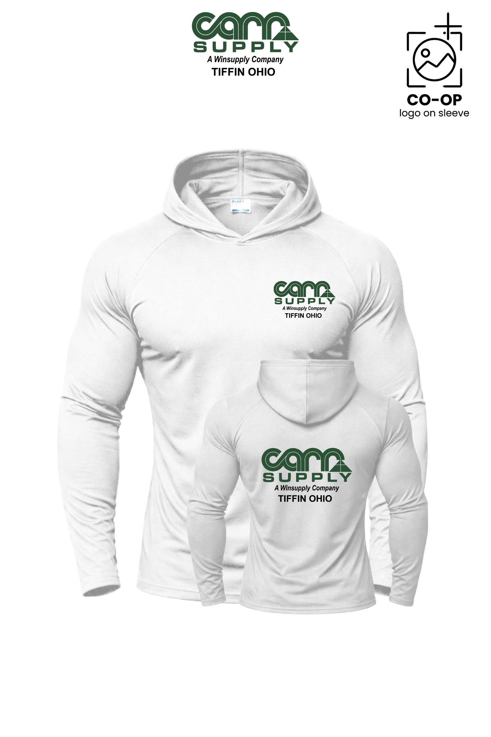 Port & Co™ Performance Pullover Hooded UPF50 Tee - Carr Supply - Tiffin