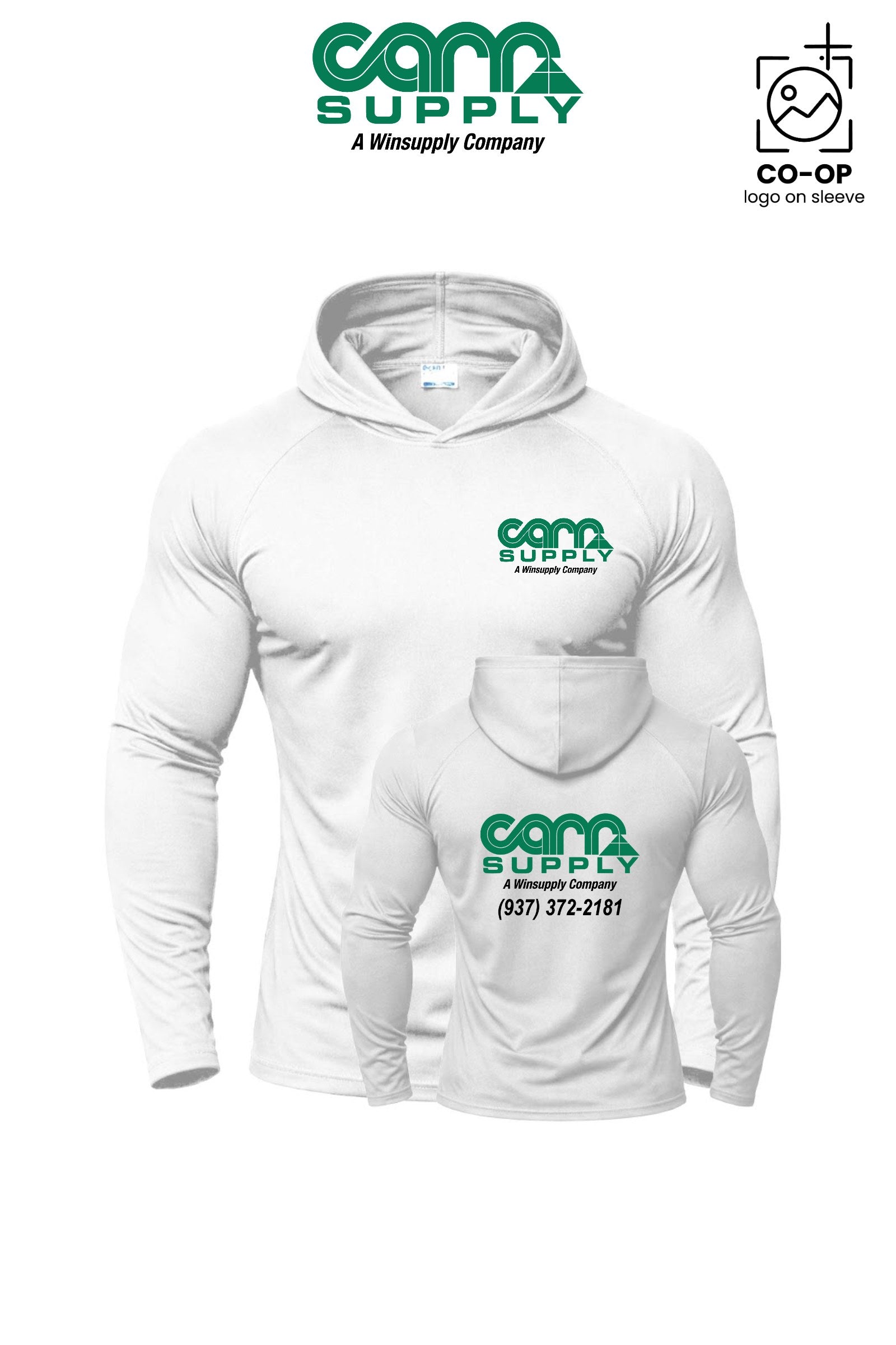 Port & Co™ Performance Pullover Hooded UPF50 Tee - Carr Supply - Xenia