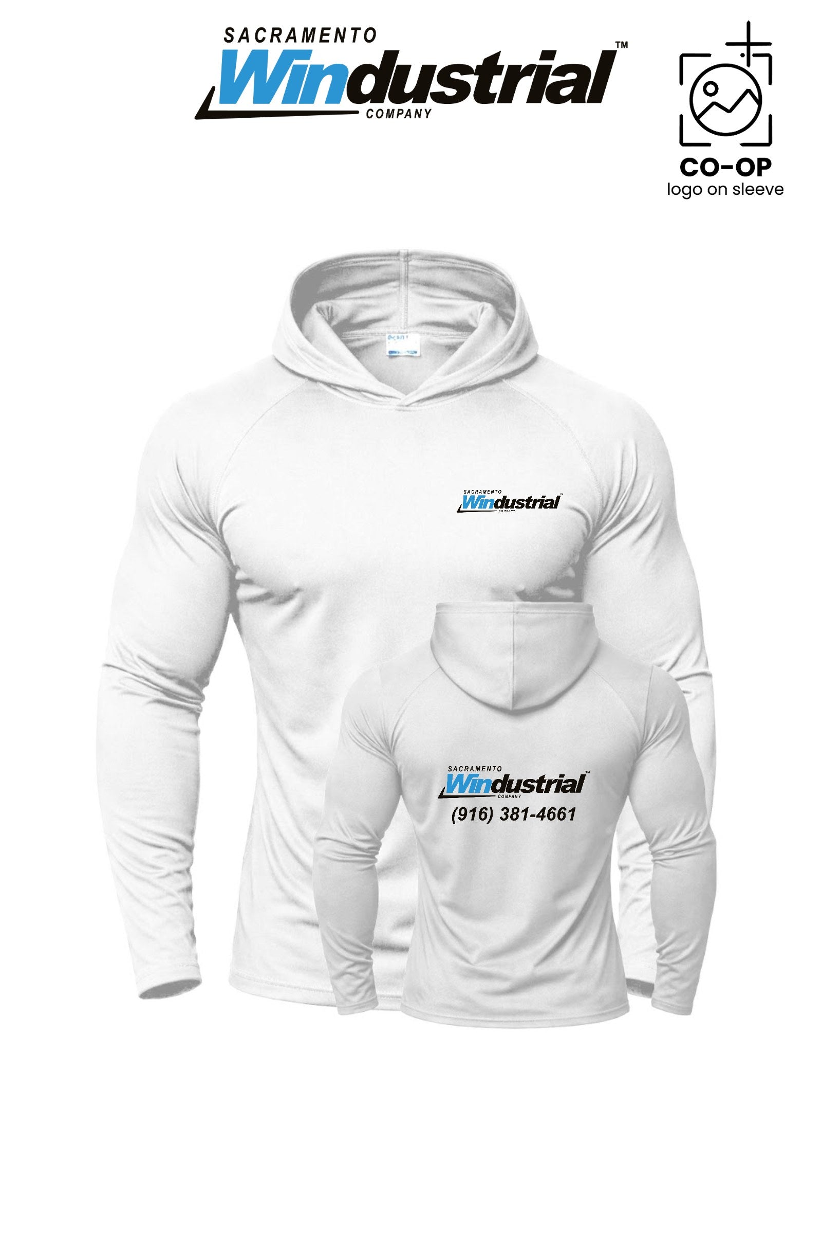 Port & Co™ Performance Pullover Hooded UPF50 Tee - Sacramento Windustrial