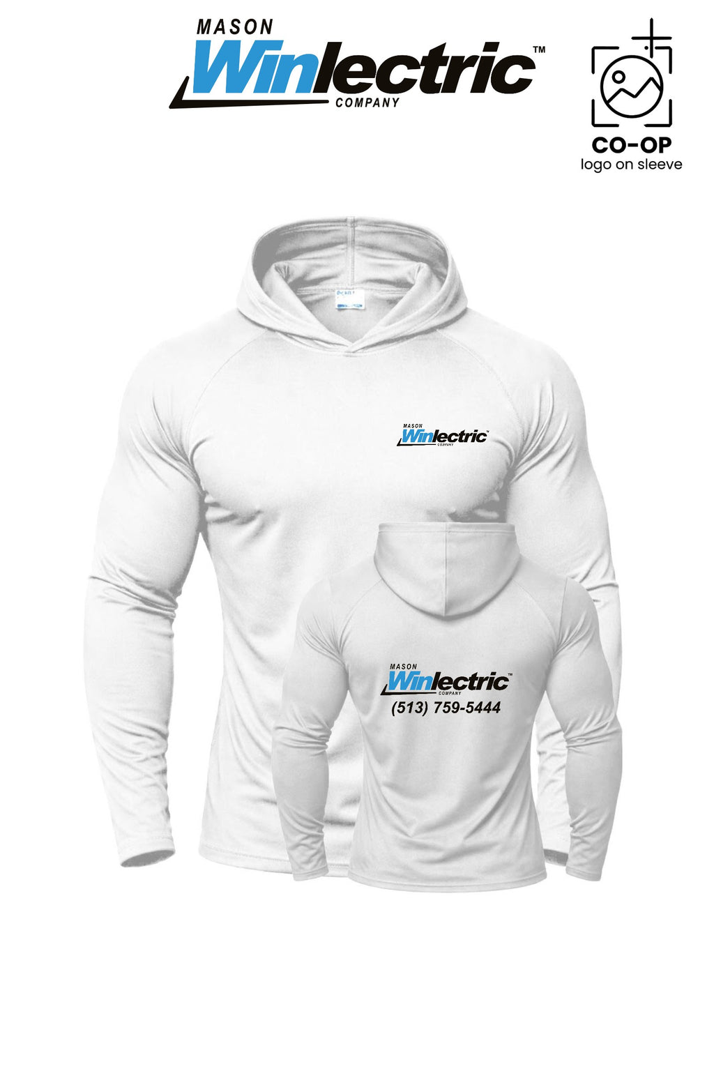 Port & Co™ Performance Pullover Hooded UPF50 Tee - Mason Winlectric
