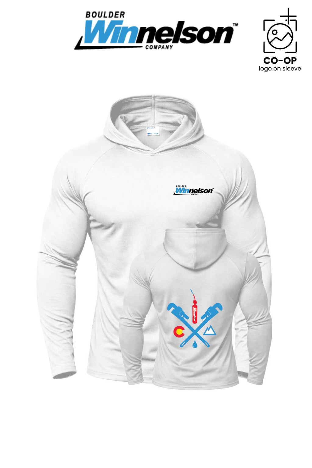 Port & Co™ Performance Pullover Hooded UPF50 Tee - Boulder Winnelson