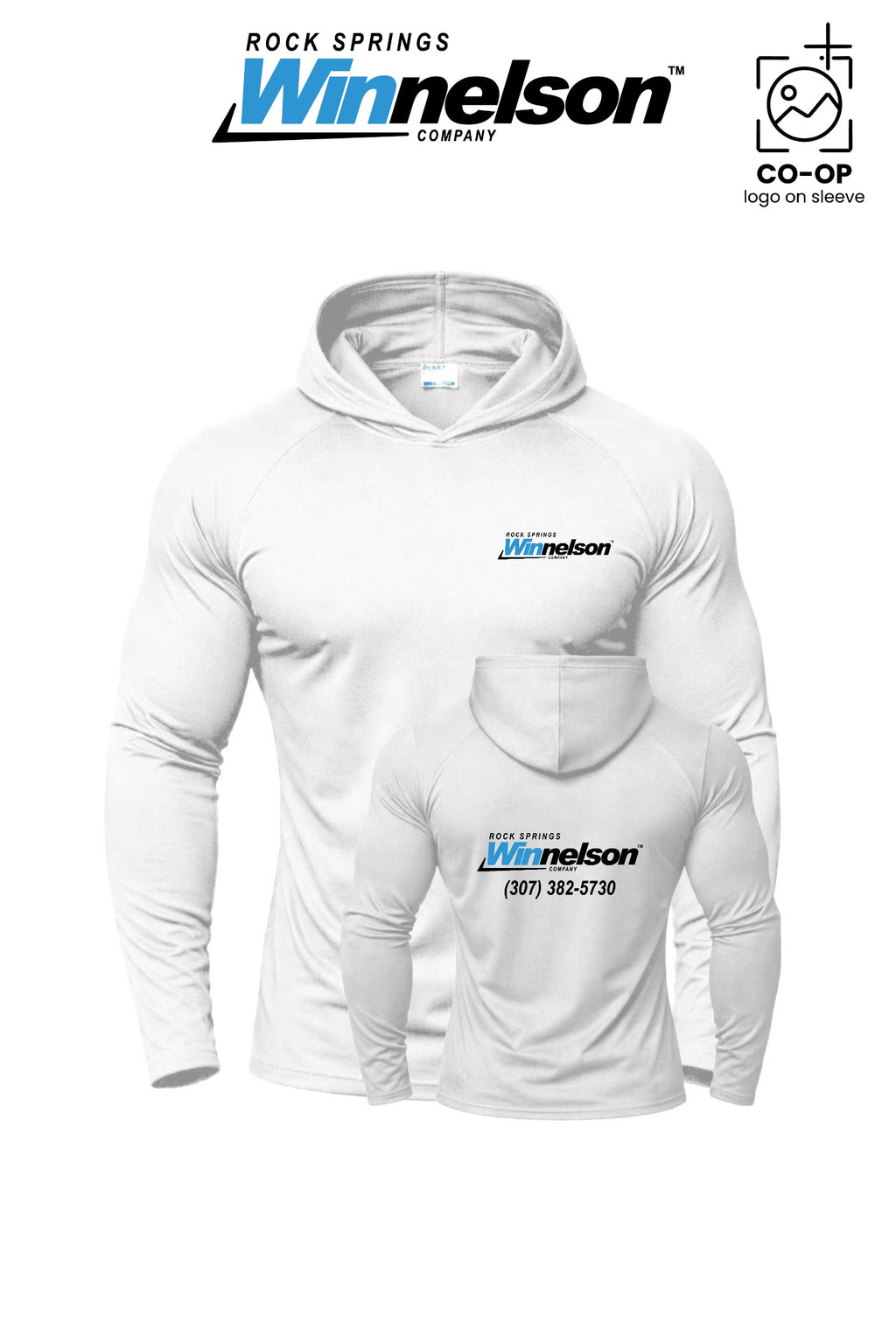 Port & Co™ Performance Pullover Hooded UPF50 Tee - Rock Springs Winnelson
