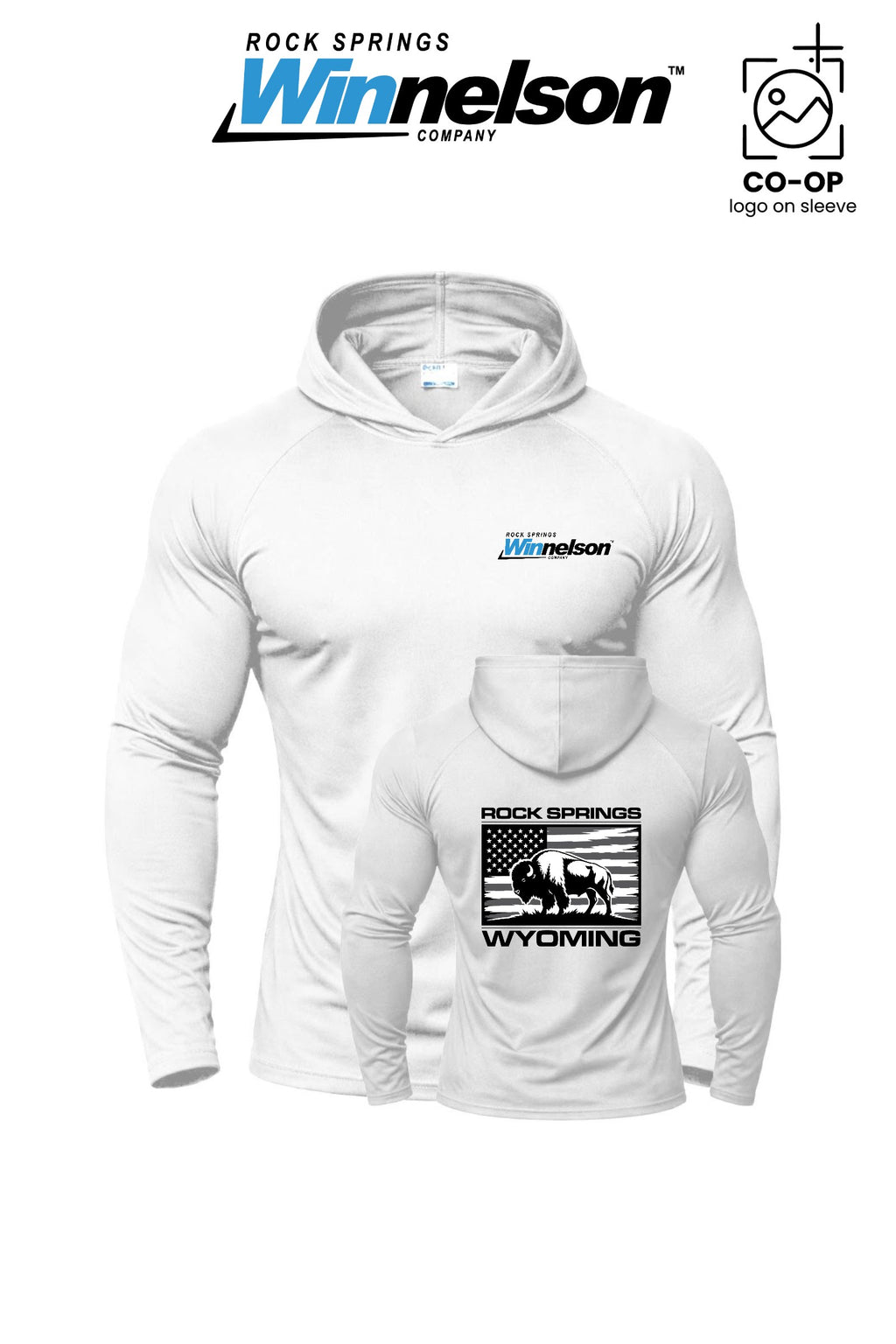 Port & Co™ Performance Pullover Hooded UPF50 Tee - Rock Springs Winnelson
