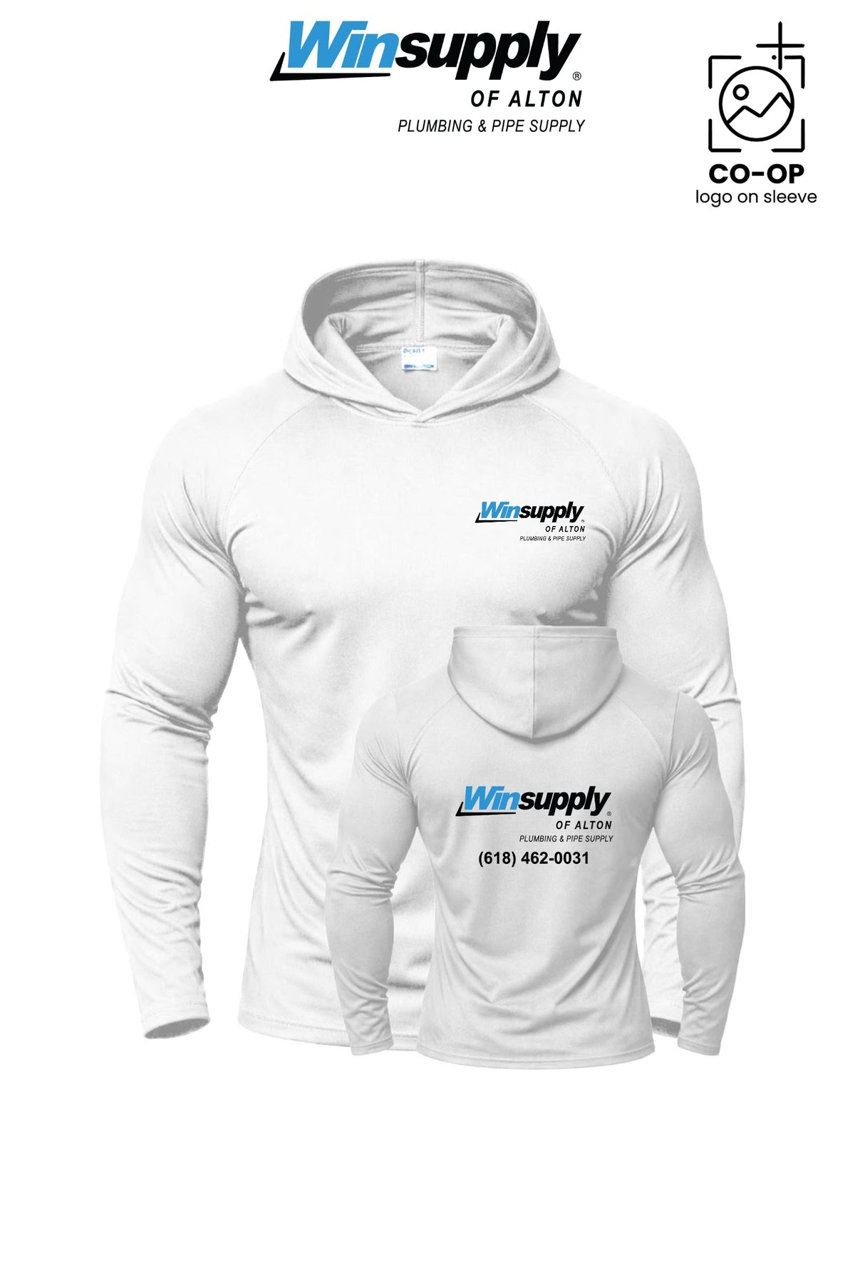 Port & Co™ Performance Pullover Hooded UPF50 Tee - Winsupply of Alton
