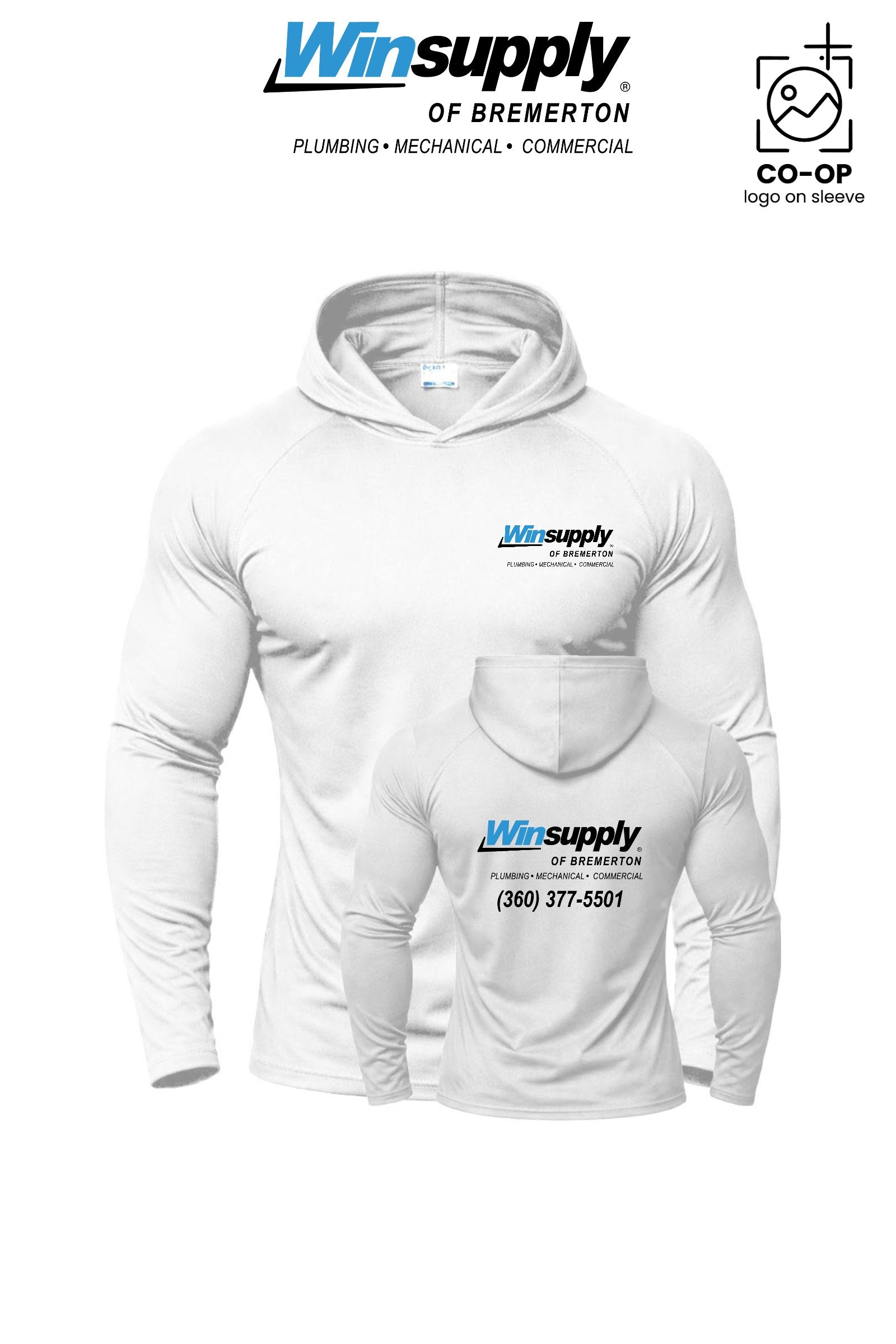 Port & Co™ Performance Pullover Hooded UPF50 Tee - Winsupply Bremerton WA CO.