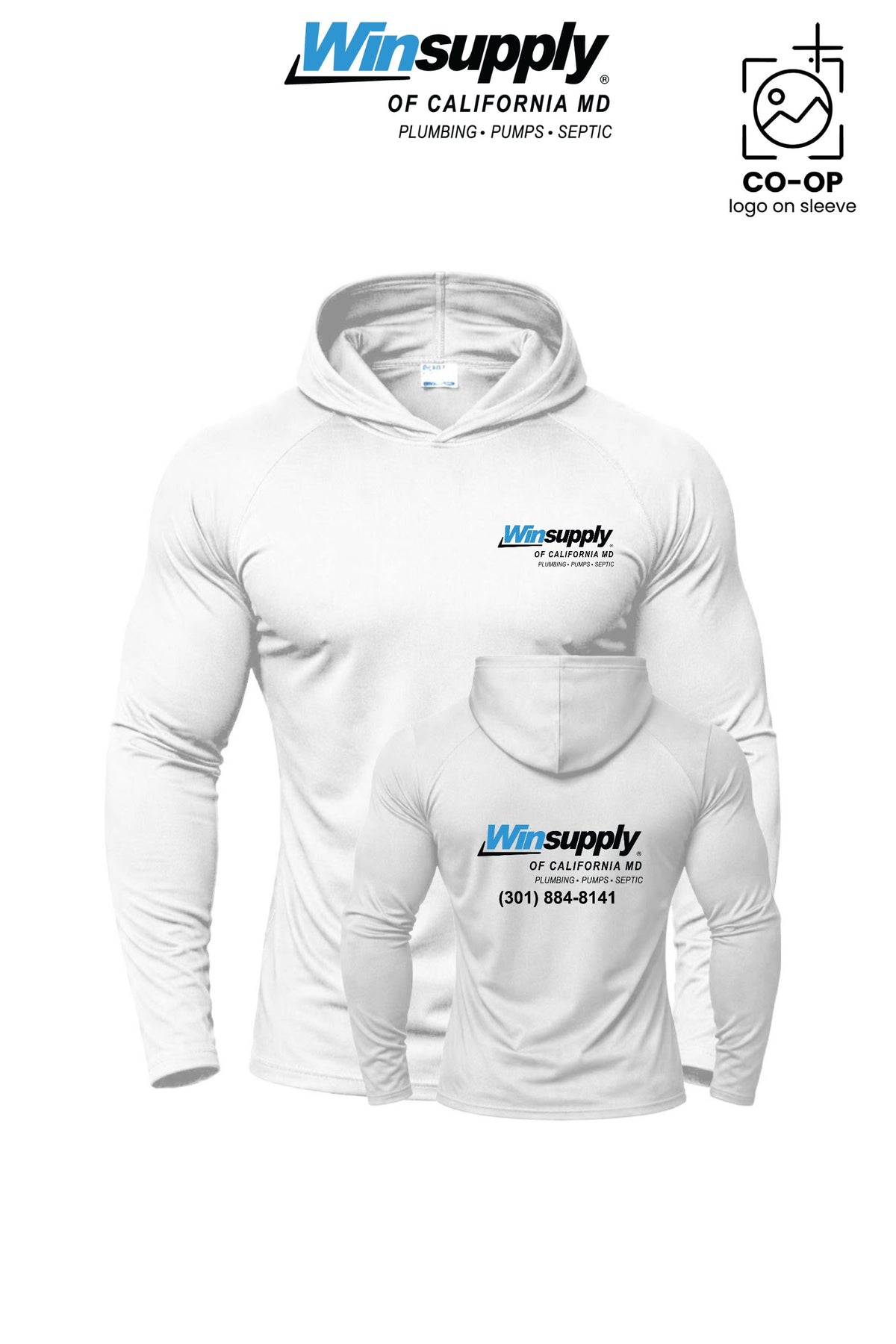 Port & Co™ Performance Pullover Hooded UPF50 Tee - Winsupply California MD Co.