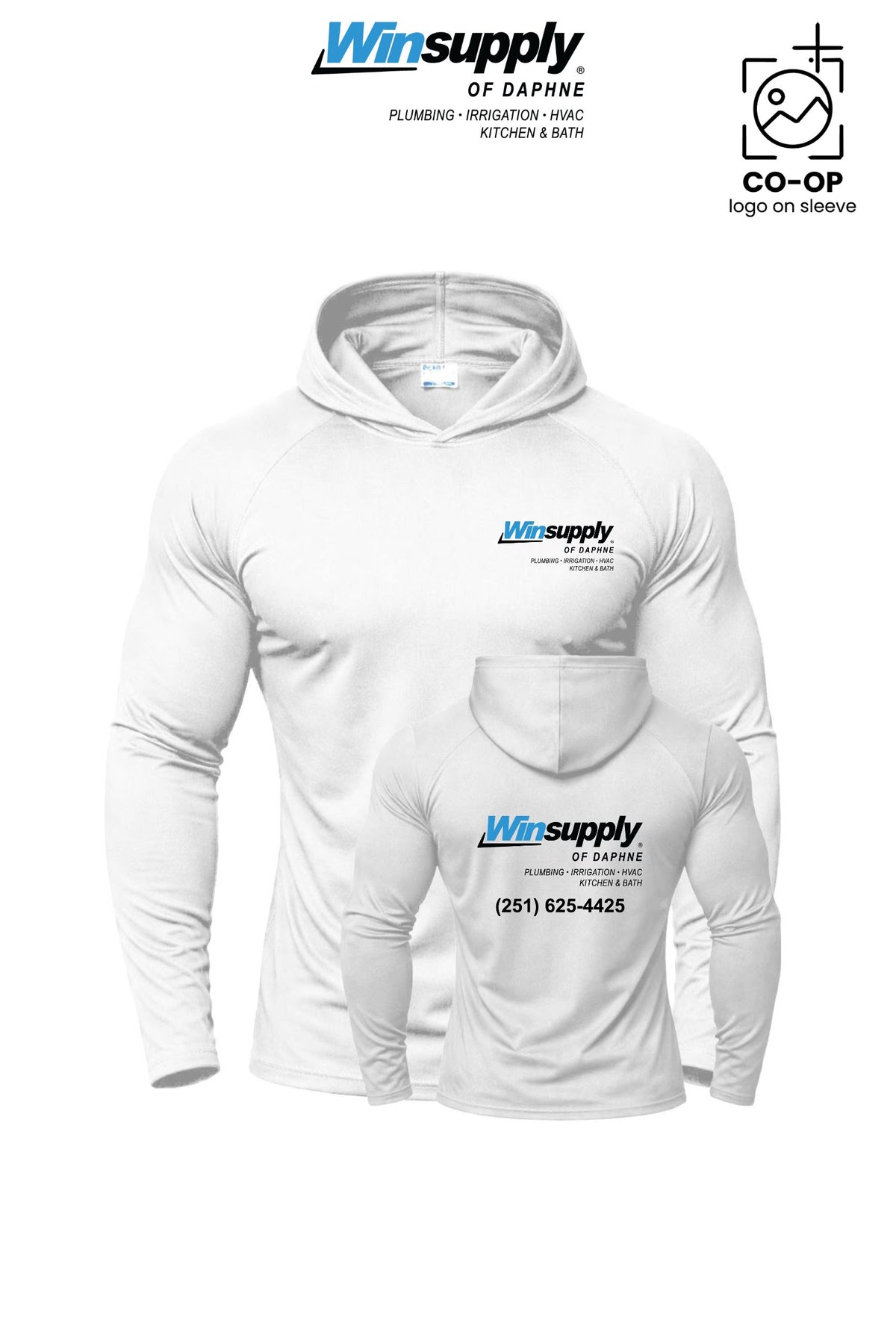 Port & Co™ Performance Pullover Hooded UPF50 Tee - Winsupply of Daphne