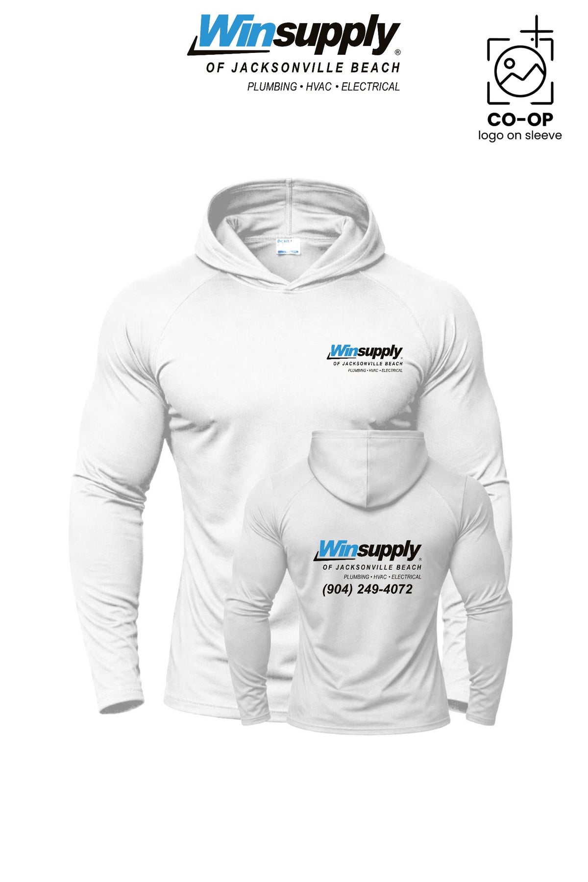 Port & Co™ Performance Pullover Hooded UPF50 Tee - Winsupply Jacksonville Beach