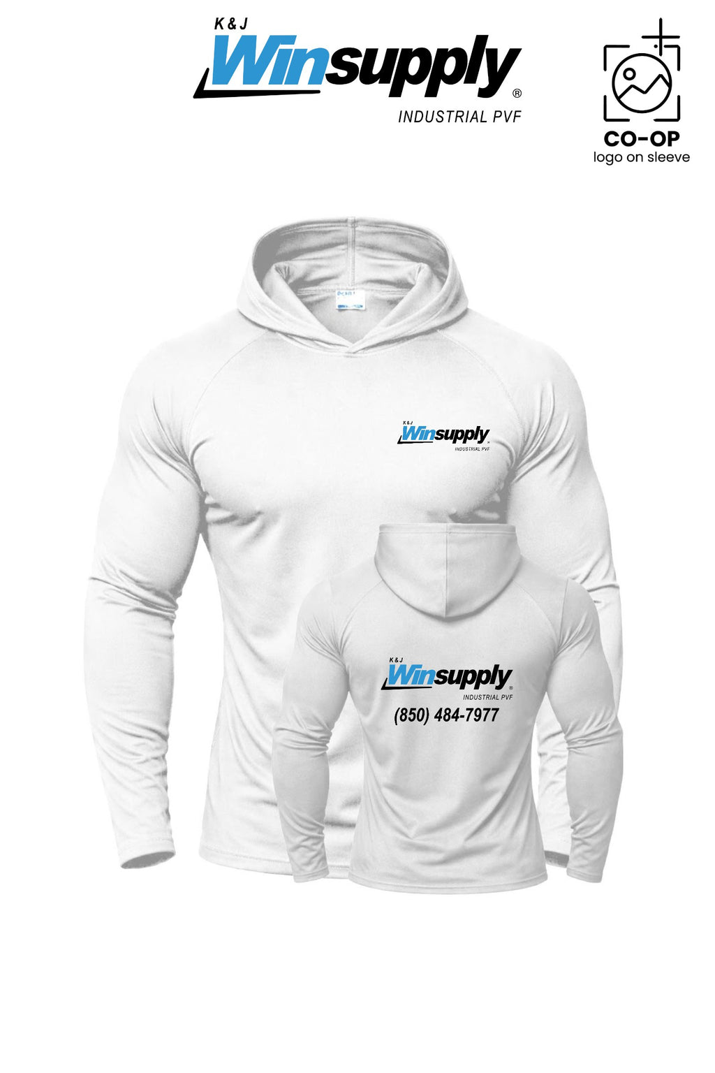 Port & Co™ Performance Pullover Hooded UPF50 Tee - K & J Winsupply, Industrial PVF