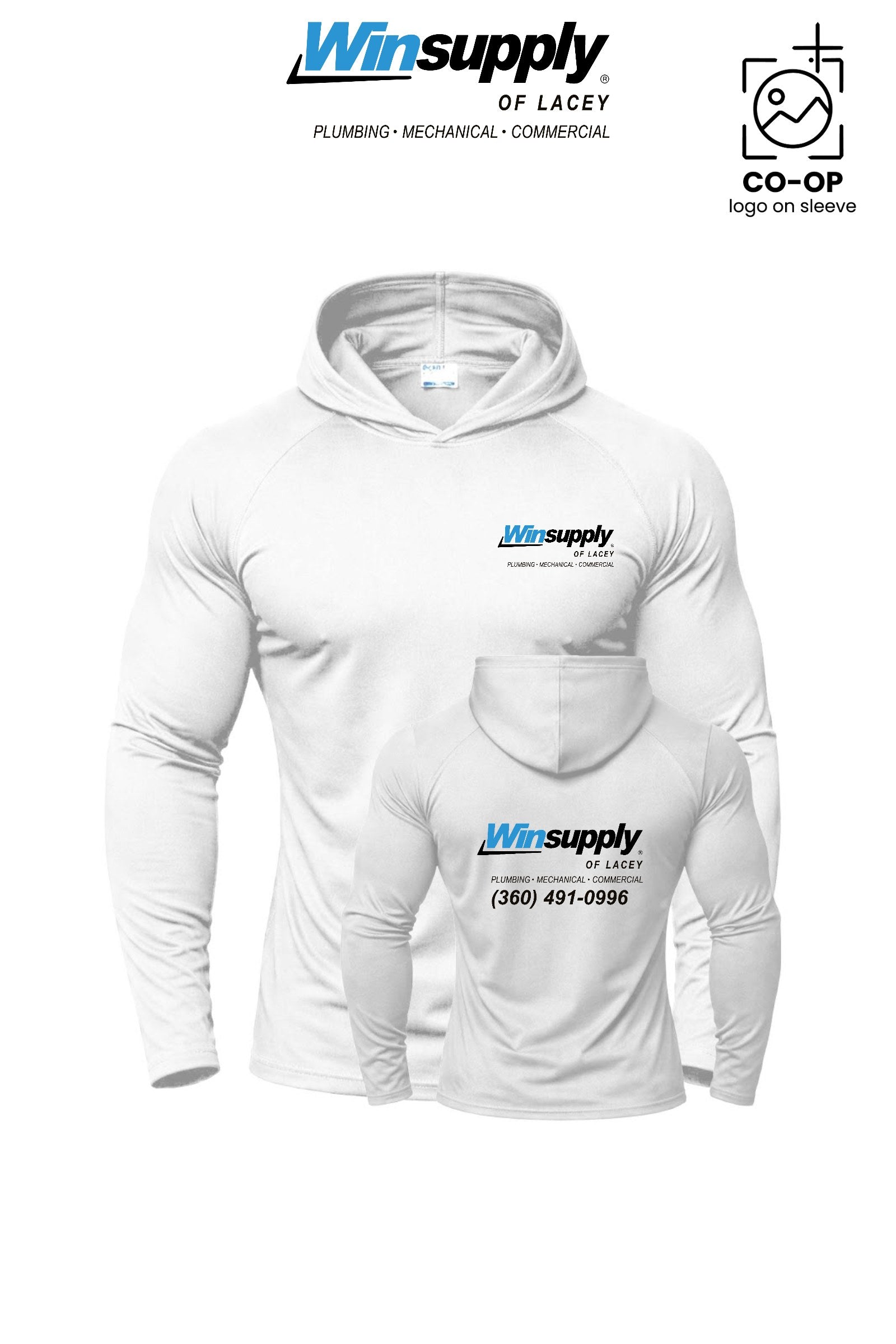 Port & Co™ Performance Pullover Hooded UPF50 Tee - Winsupply of Lacey