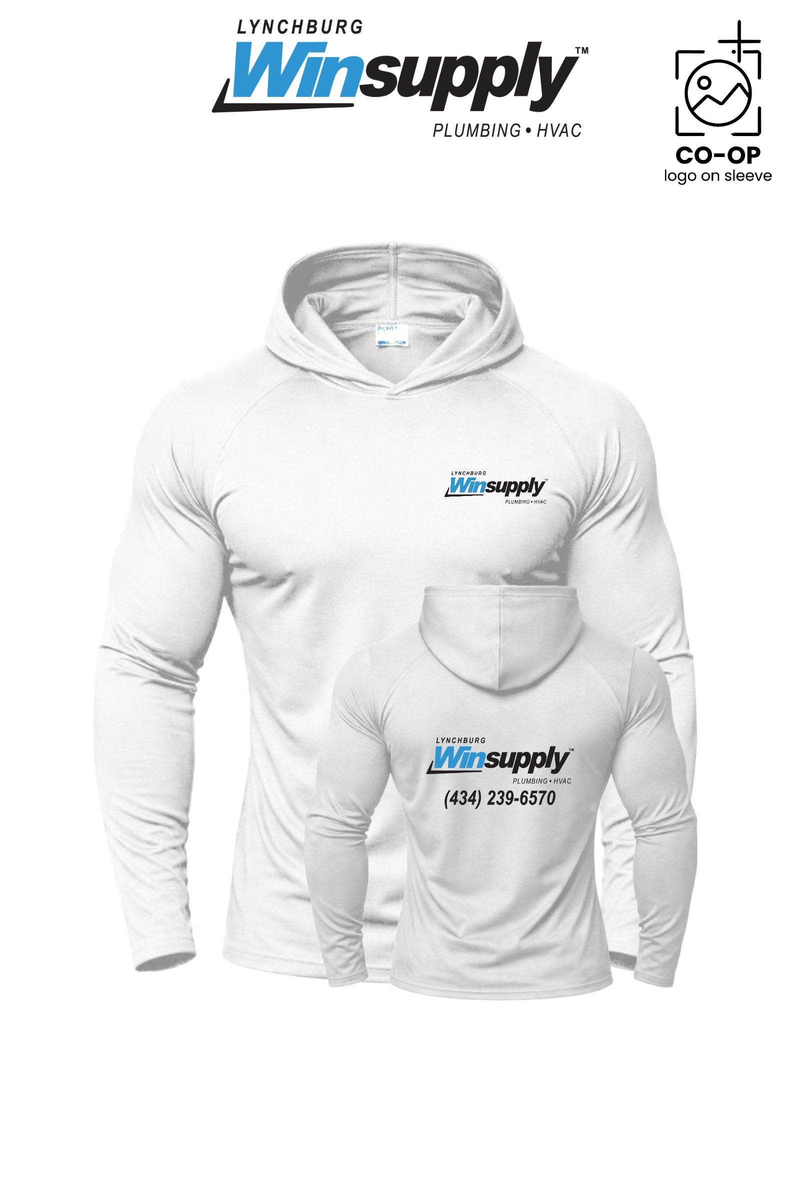 Port & Co™ Performance Pullover Hooded UPF50 Tee - Lynchburg Winsupply