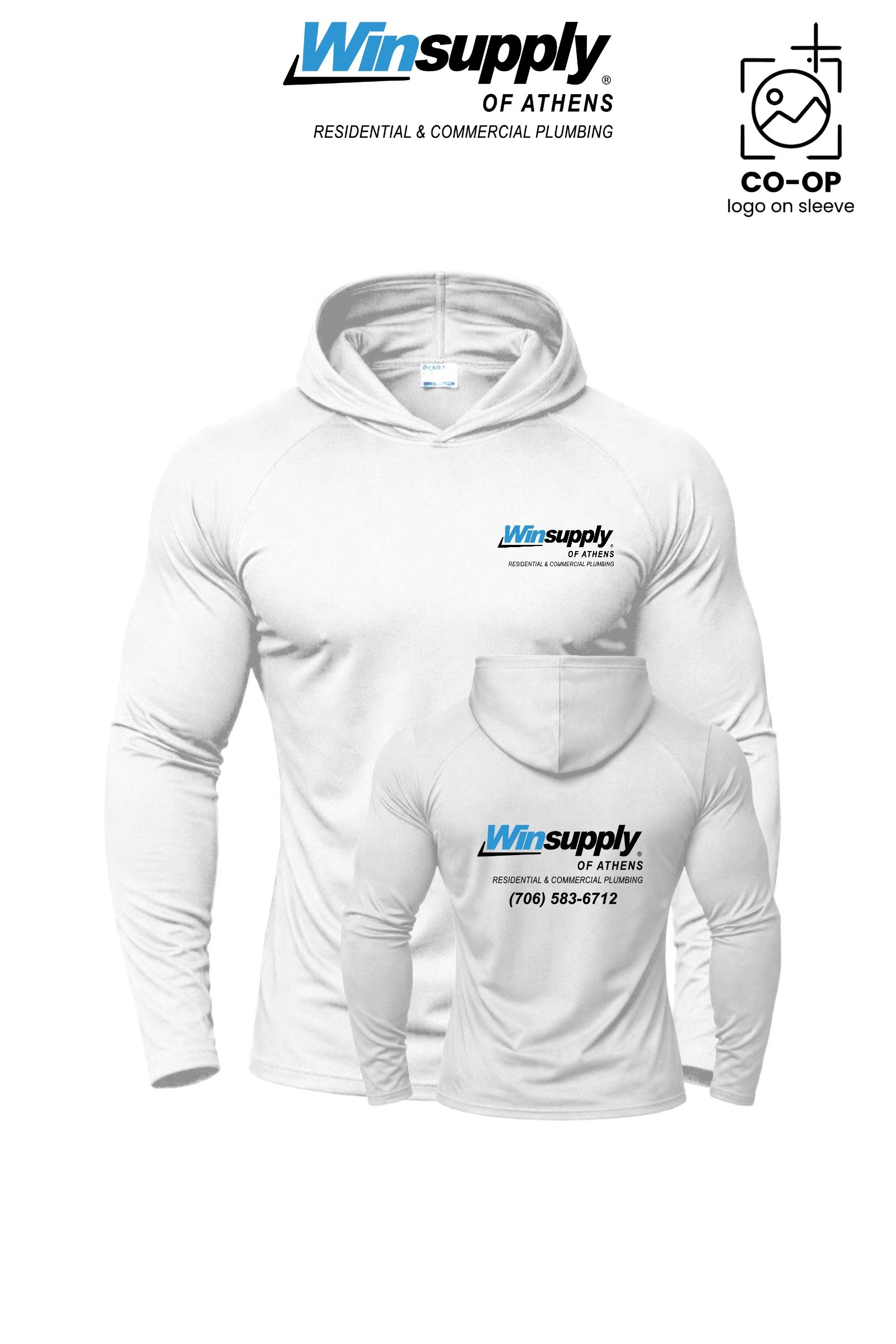 Port & Co™ Performance Pullover Hooded UPF50 Tee - Winsupply of Athens