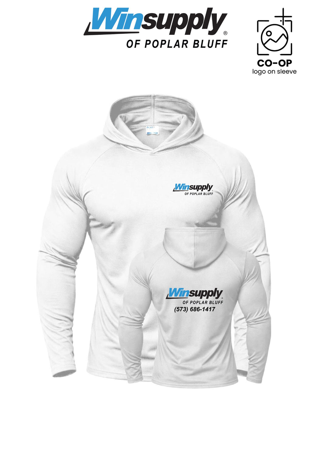 Port & Co™ Performance Pullover Hooded UPF50 Tee - Winsupply of Poplar Bluff
