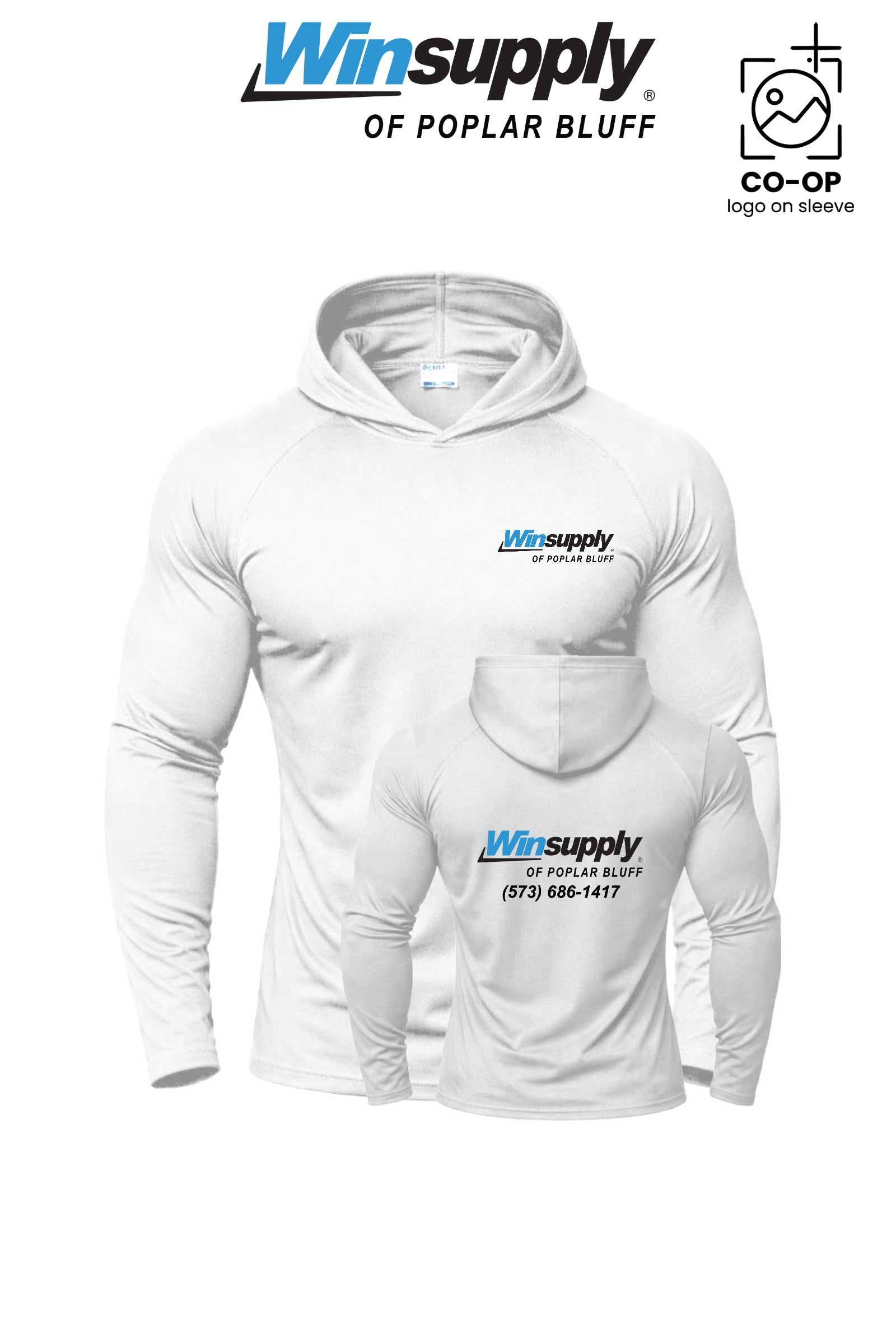 Port & Co™ Performance Pullover Hooded UPF50 Tee - Winsupply of Poplar Bluff