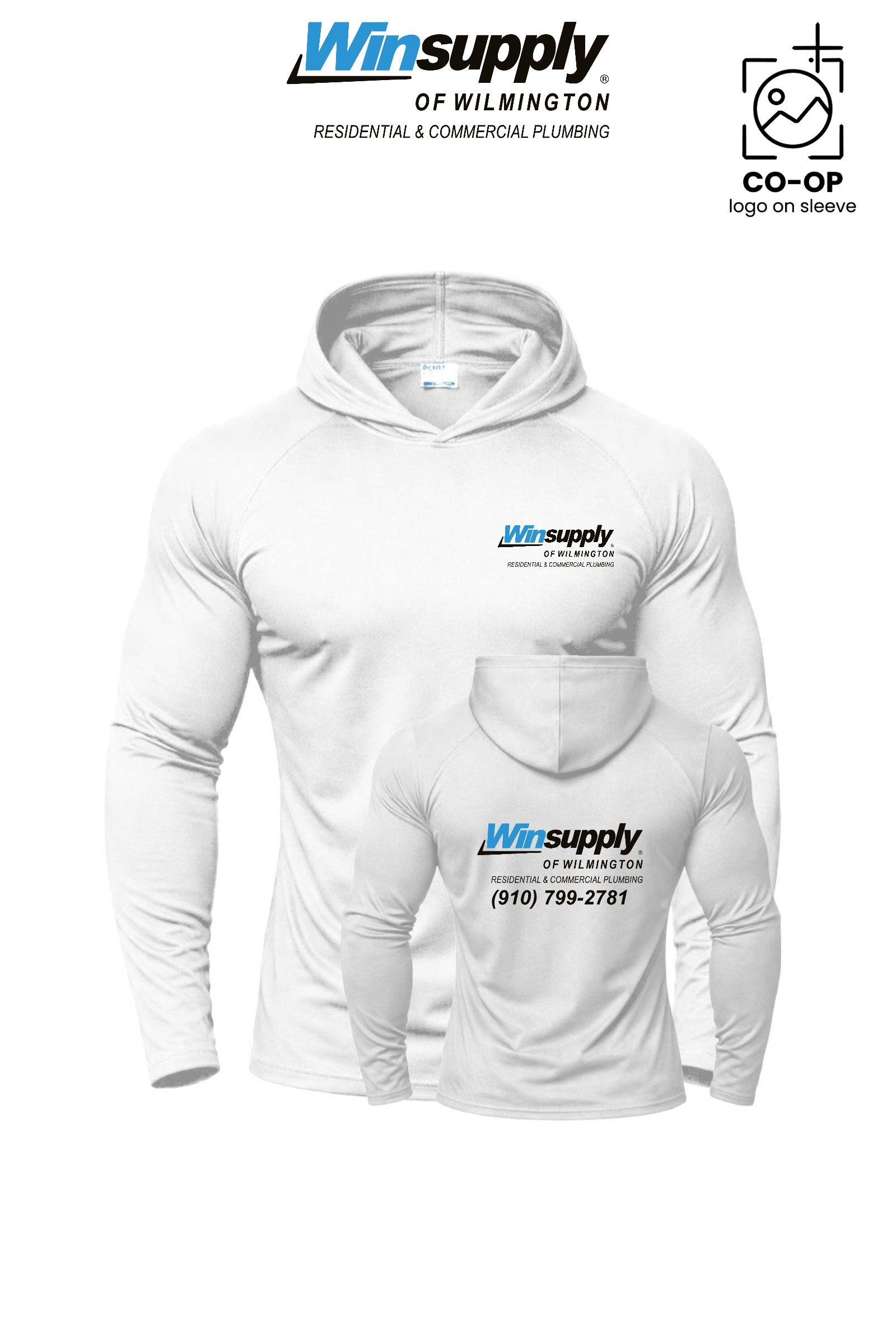 Port & Co™ Performance Pullover Hooded UPF50 Tee - Winsupply of Wilmington