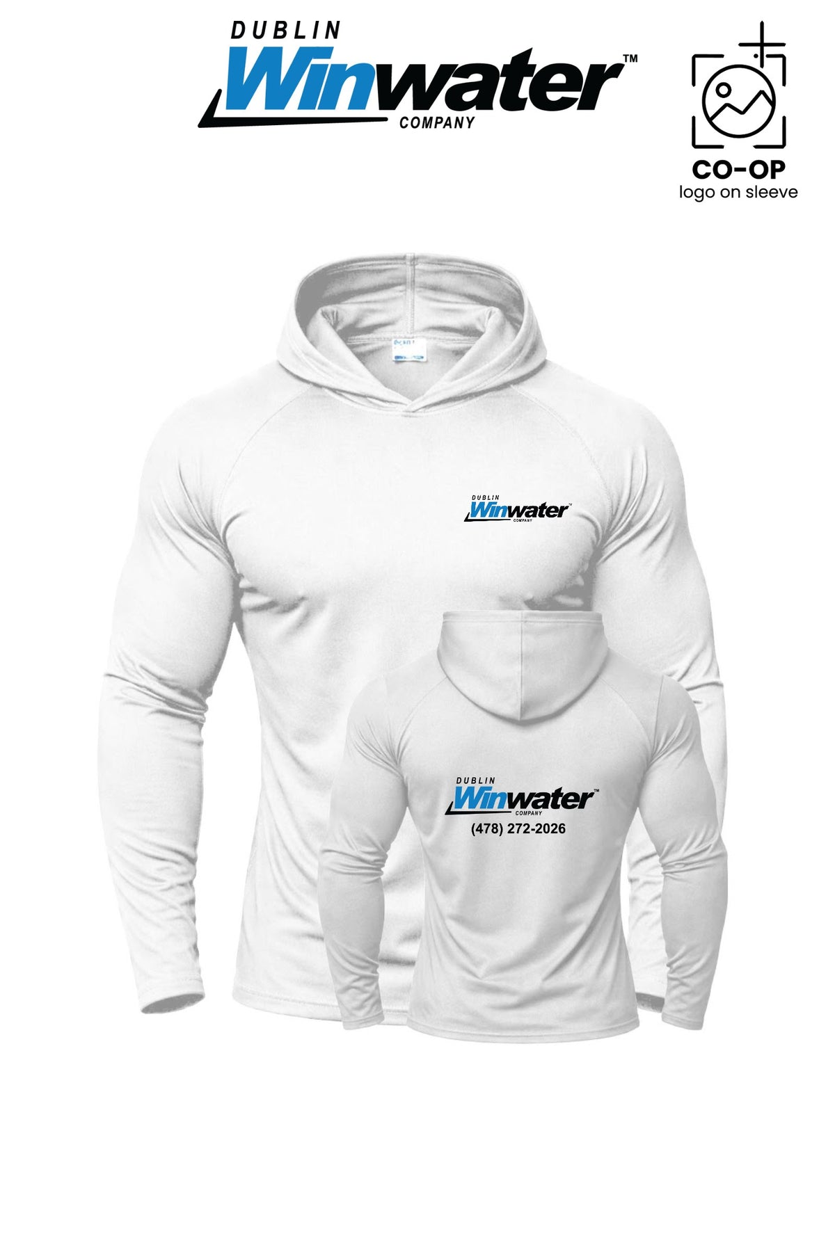 Port & Co™ Performance Pullover Hooded UPF50 Tee - Dublin Winwater