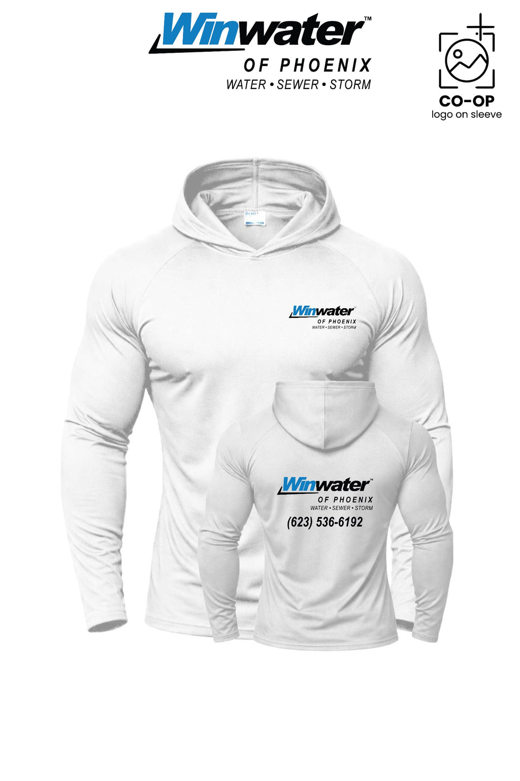 Port & Co™ Performance Pullover Hooded UPF50 Tee - Winwater of Phoenix