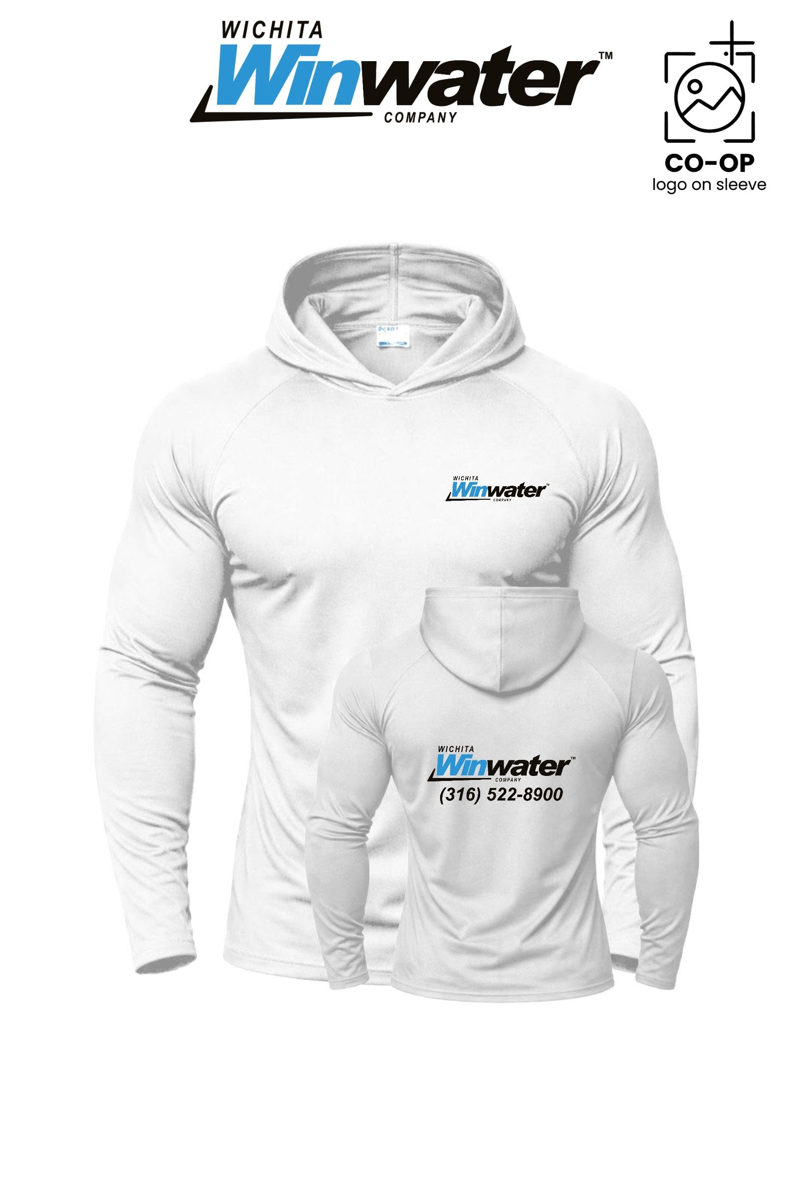 Port & Co™ Performance Pullover Hooded UPF50 Tee - Wichita Winwater