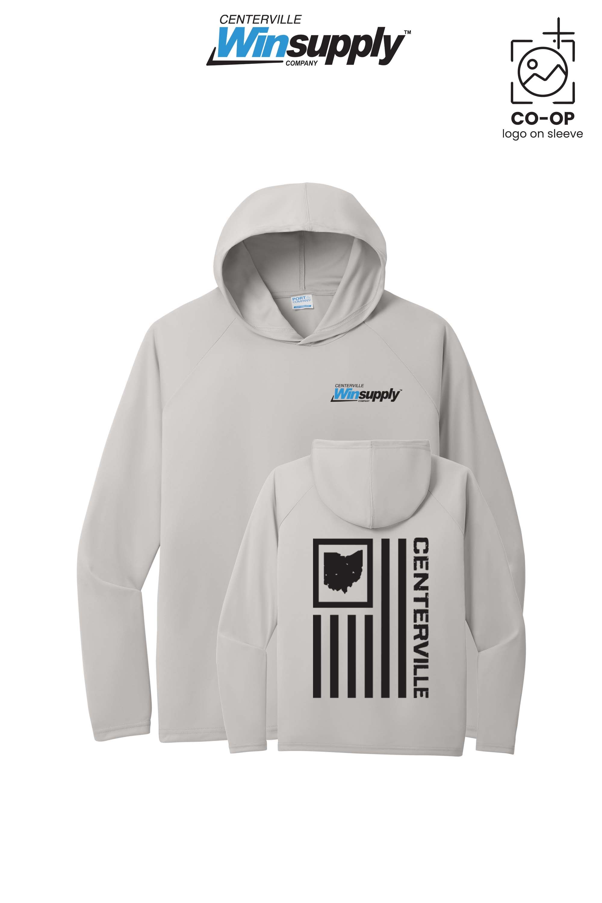 Port & Co™ Performance Pullover Hooded UPF50 Tee - Winsupply Centerville OH