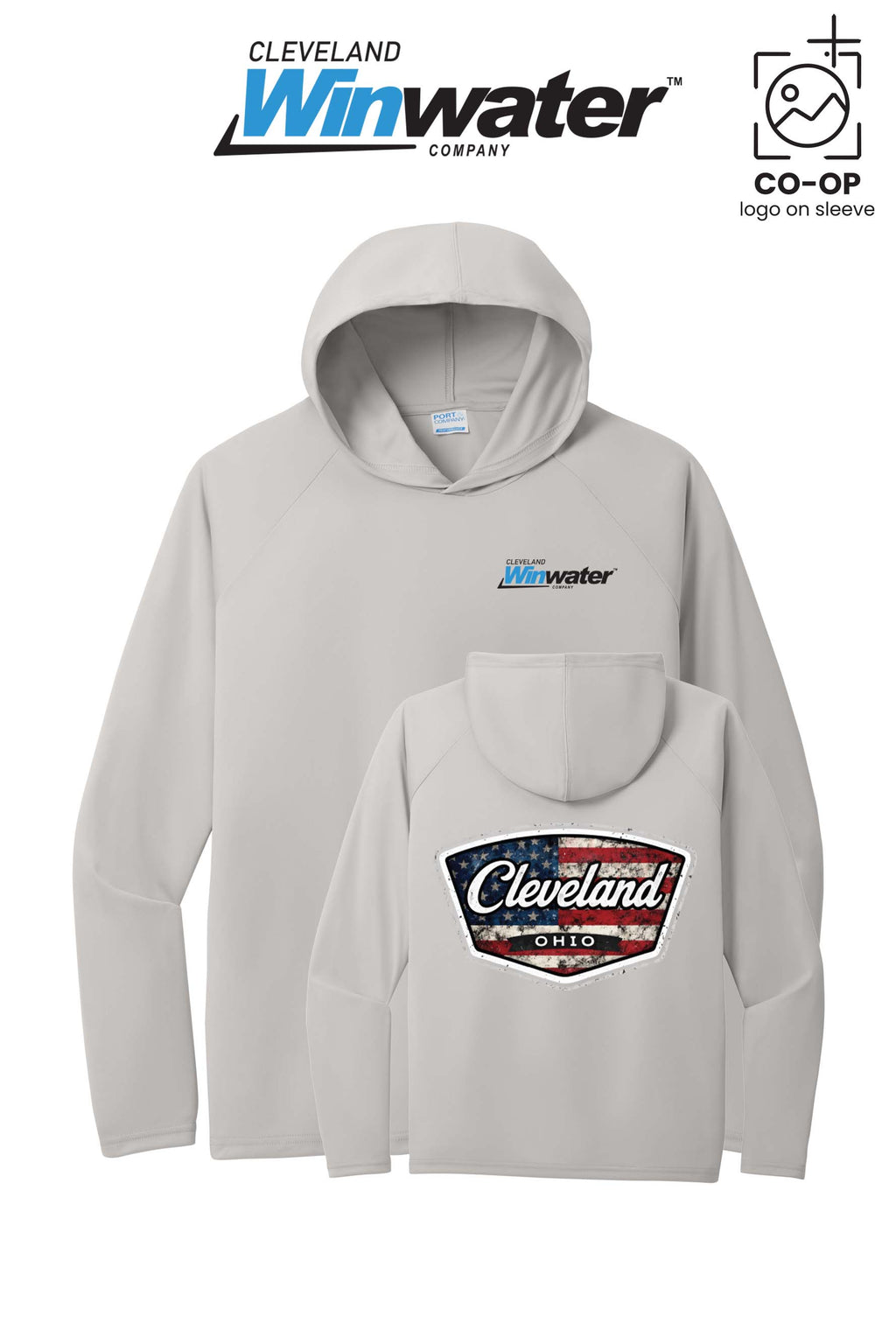 Port & Co™ Performance Pullover Hooded UPF50 Tee - Winwater of Cleveland
