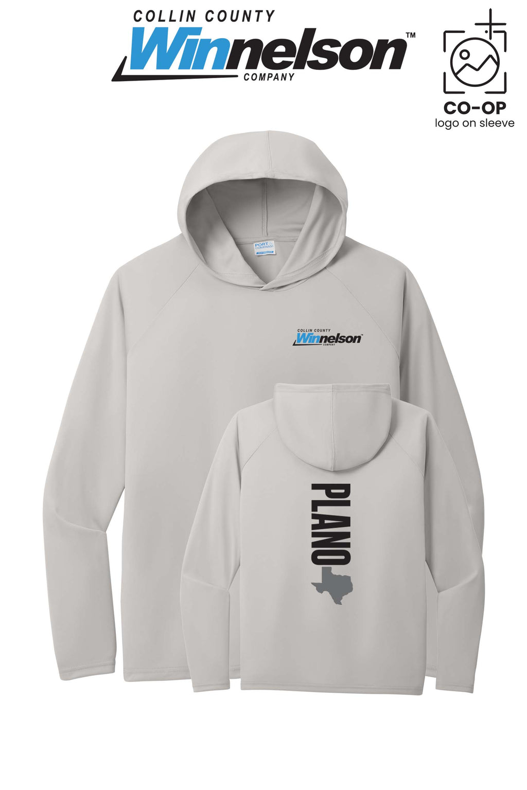 Port & Co™ Performance Pullover Hooded UPF50 Tee - Collin County Winnelson