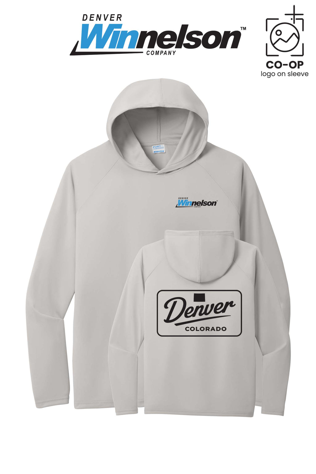 Port & Co™ Performance Pullover Hooded UPF50 Tee - Denver Winnelson