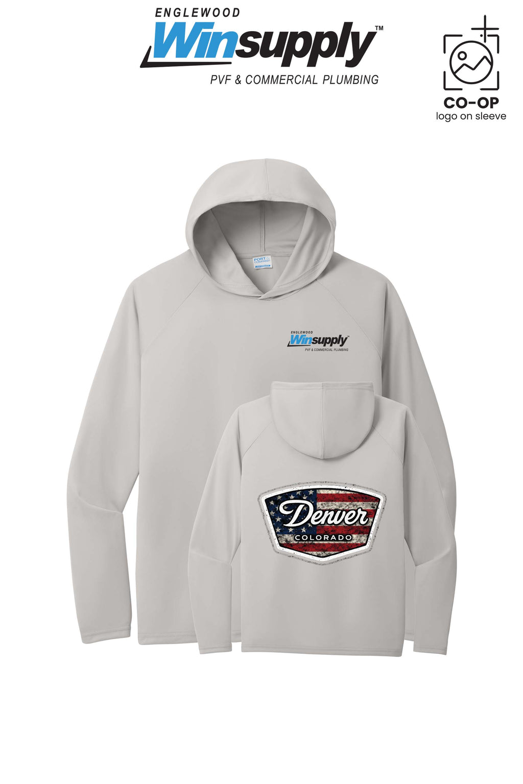 Port & Co™ Performance Pullover Hooded UPF50 Tee - Englewood Winsupply