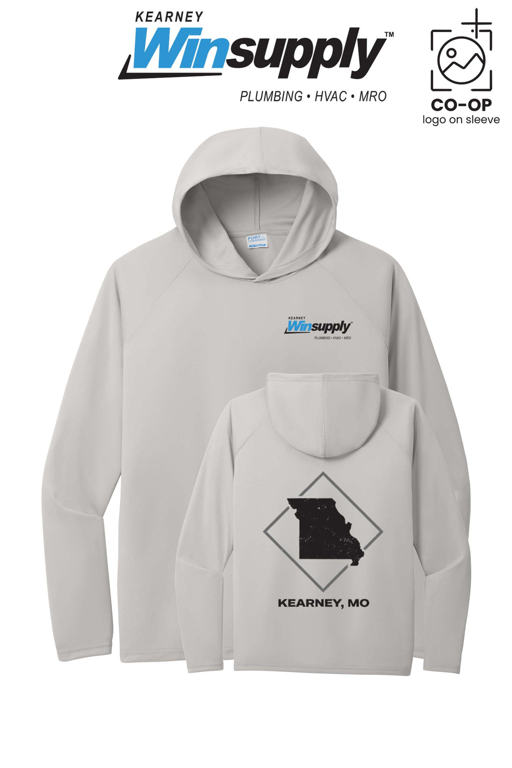 Port & Co™ Performance Pullover Hooded UPF50 Tee - Kearney Winsupply