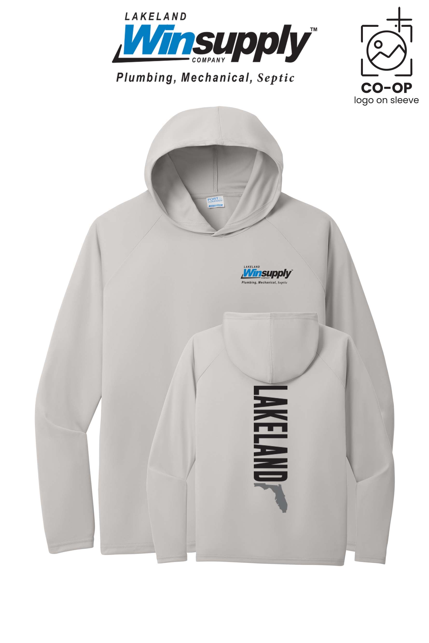 Port & Co™ Performance Pullover Hooded UPF50 Tee - Lakeland Winsupply