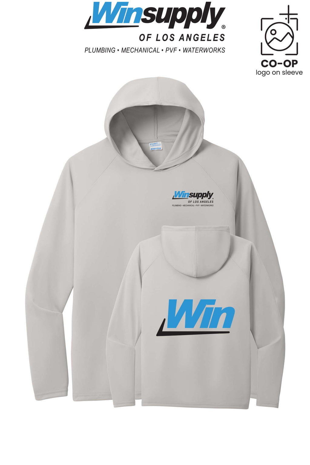 Port & Co™ Performance Pullover Hooded UPF50 Tee - Winsupply of Los Angeles
