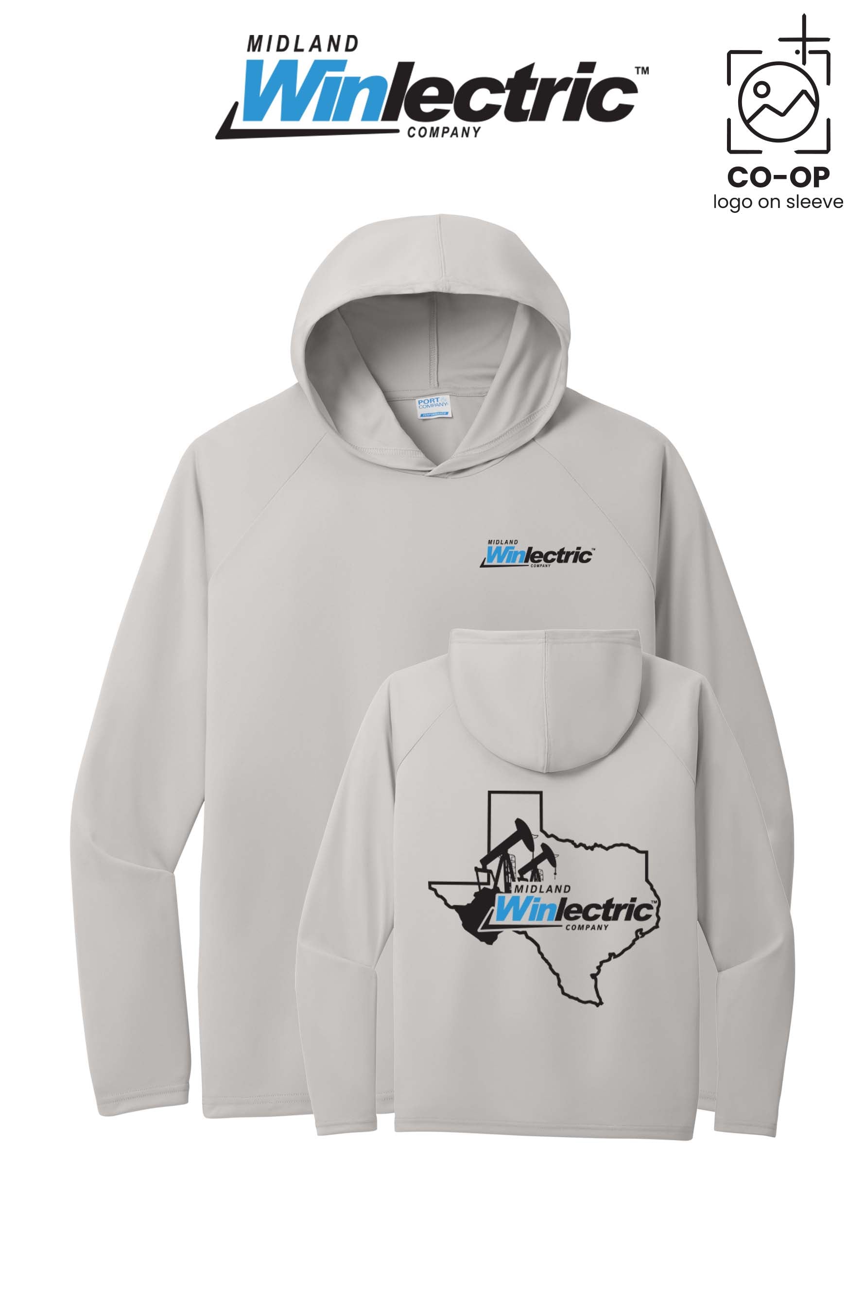 Port & Co™ Performance Pullover Hooded UPF50 Tee - Winlectric of Midland