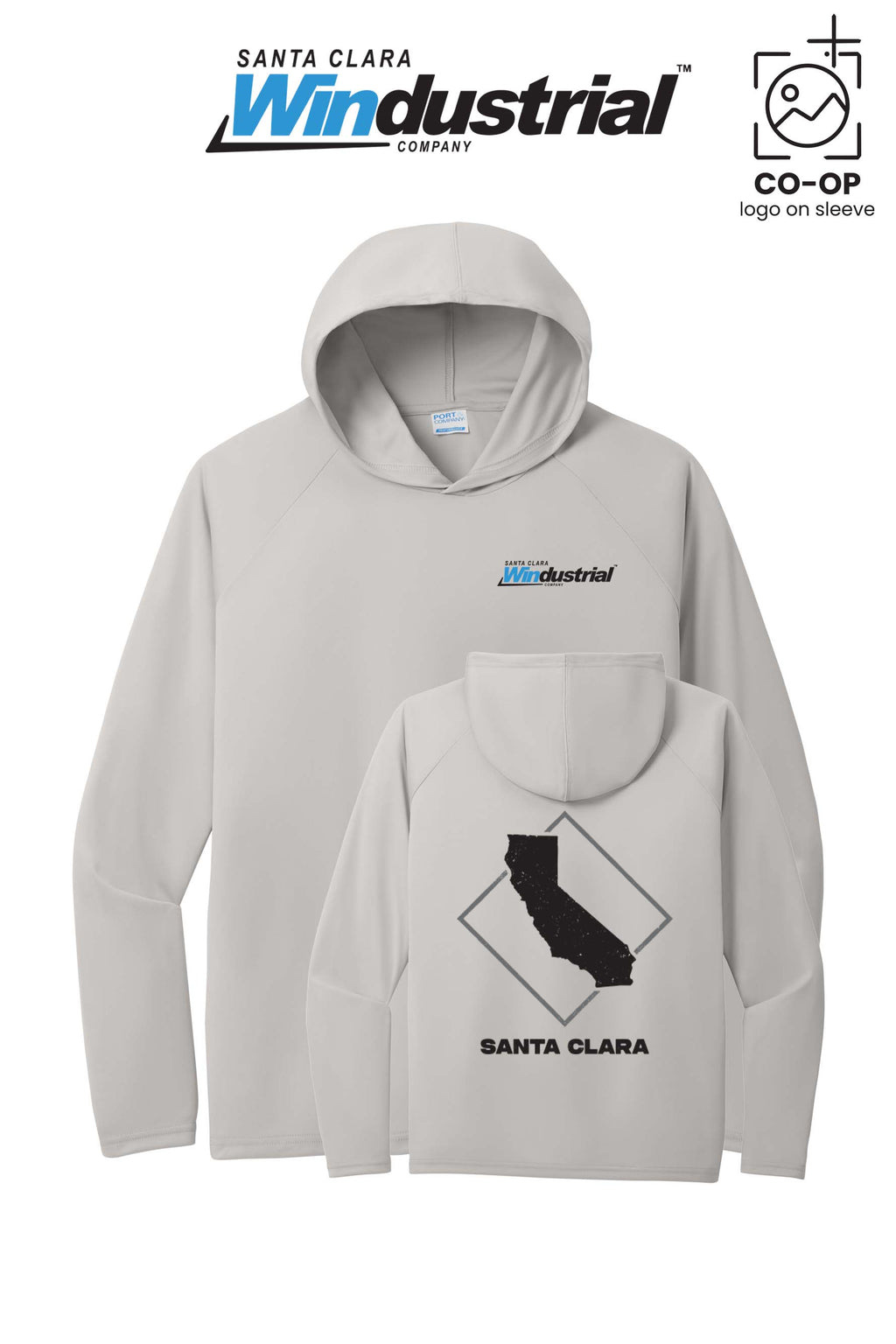 Port & Co™ Performance Pullover Hooded UPF50 Tee - Santa Clara Windustrial