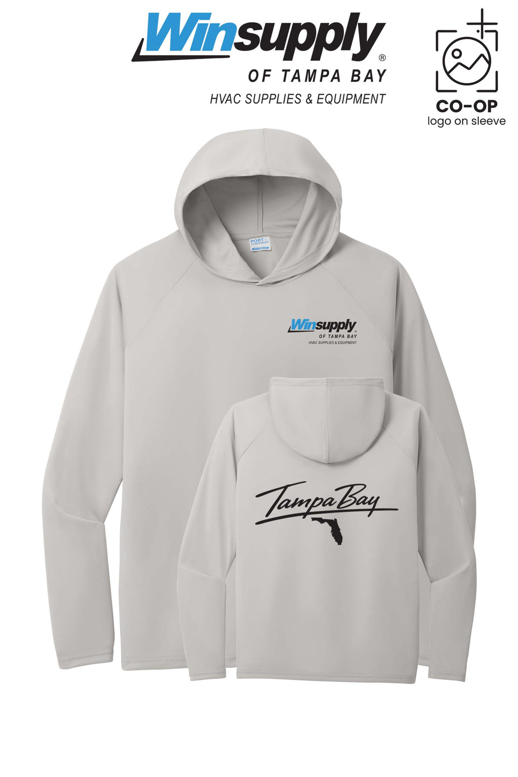 Port & Co™ Performance Pullover Hooded UPF50 Tee - Winsupply of Tampa Bay