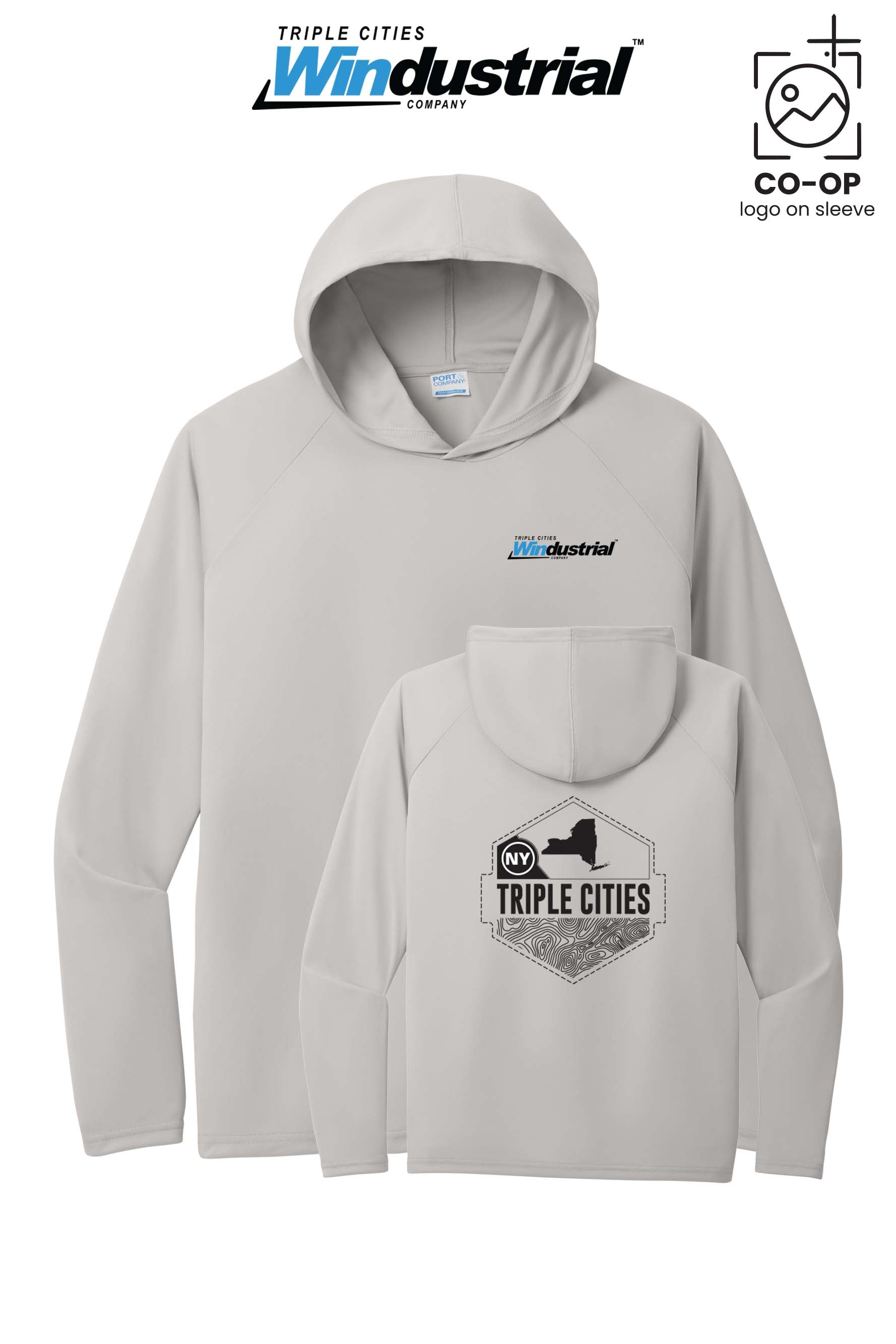 Port & Co™ Performance Pullover Hooded UPF50 Tee - Windustrial Triple Cities