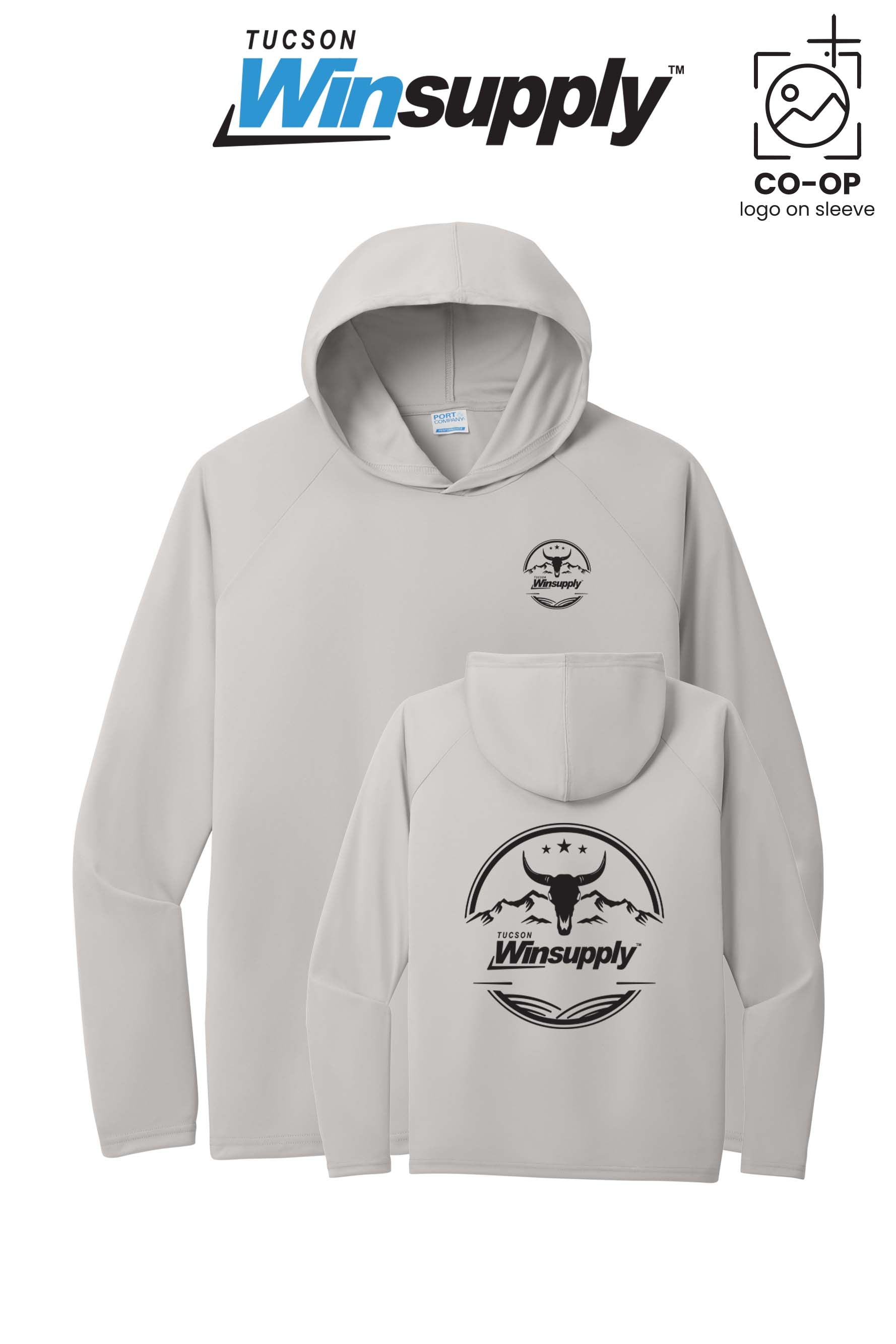 Port & Co™ Performance Pullover Hooded UPF50 Tee - Winsupply Tucson AZ