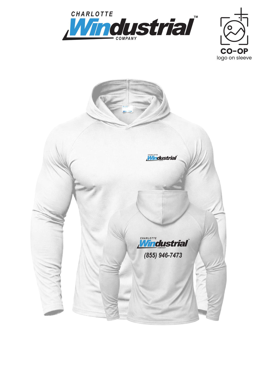 Port & Co™ Performance Pullover Hooded UPF50 Tee - Charlotte Windustrial